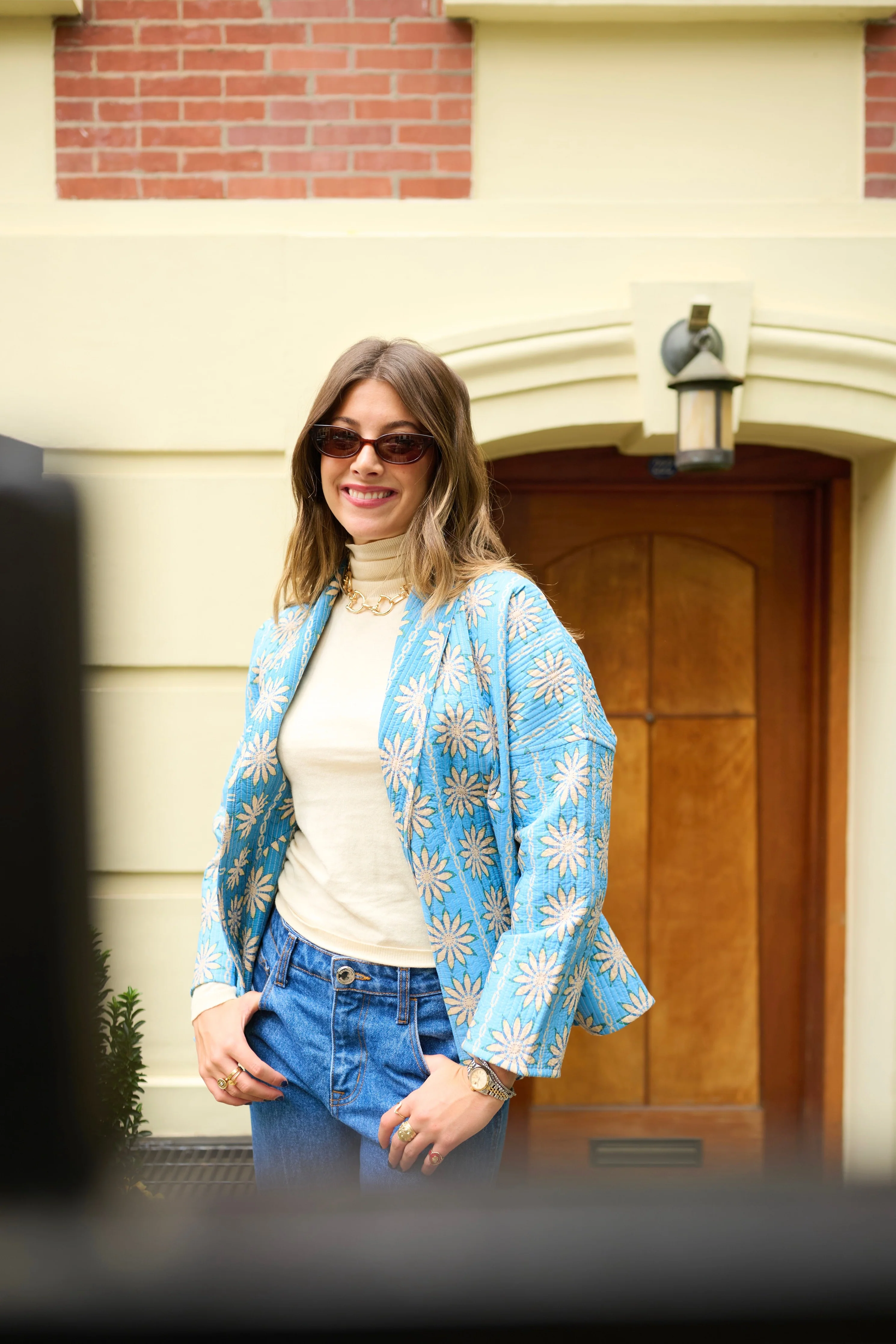 Allison Reversible Quilted Jacket - Blue Daisy - Image 30