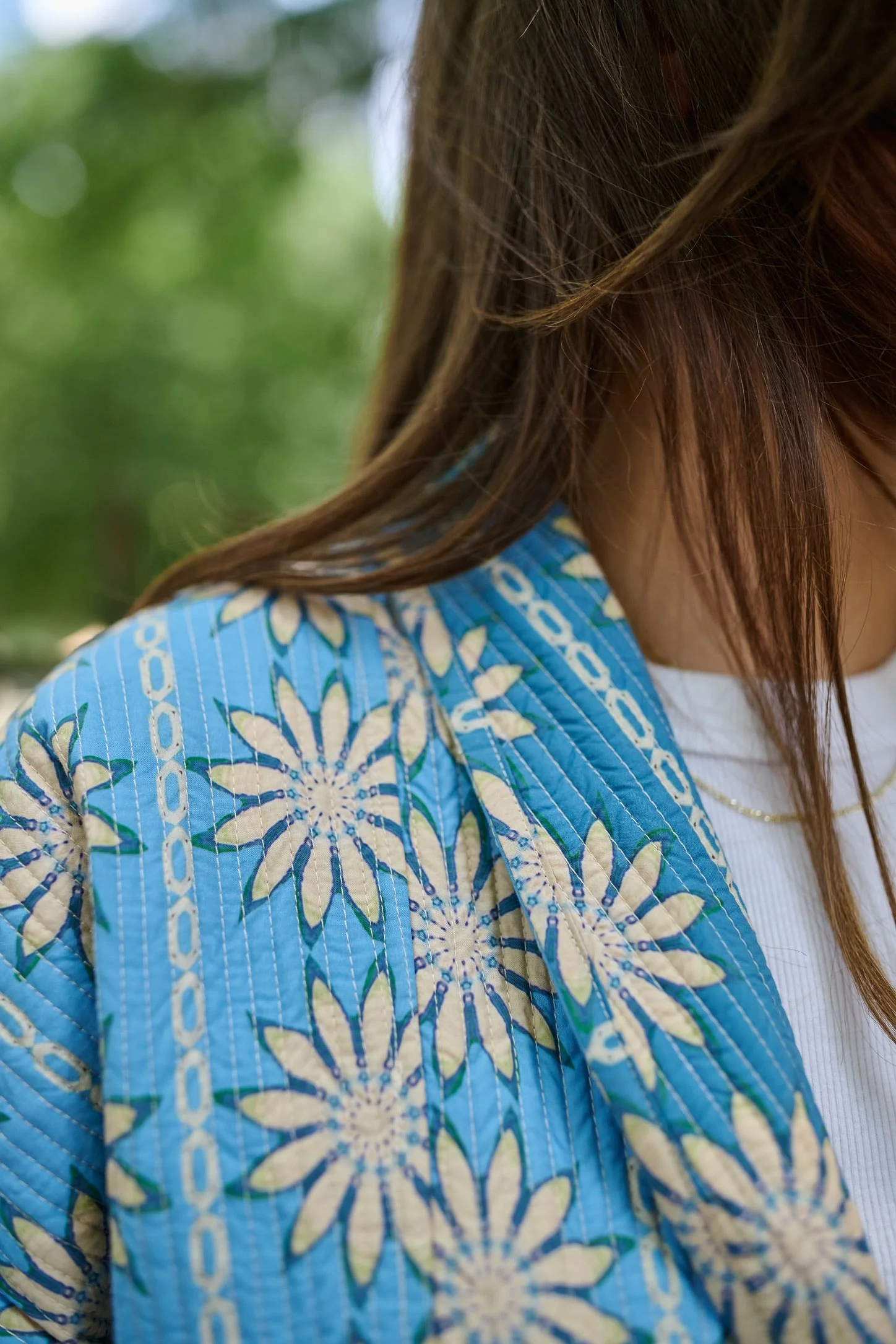 Allison Reversible Quilted Jacket - Blue Daisy - Image 33