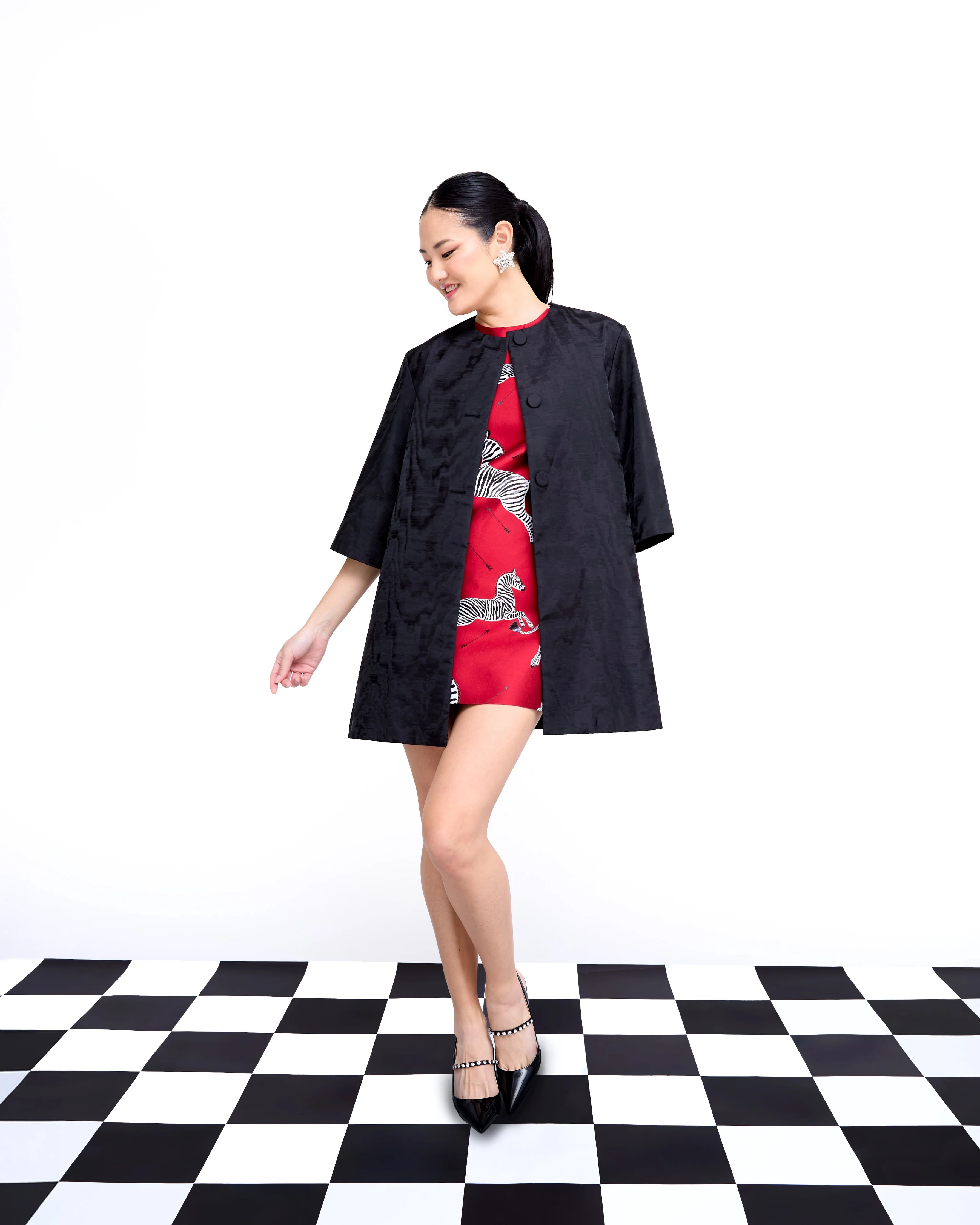 Audrey Coat in Watermark Jacquard - Image 3