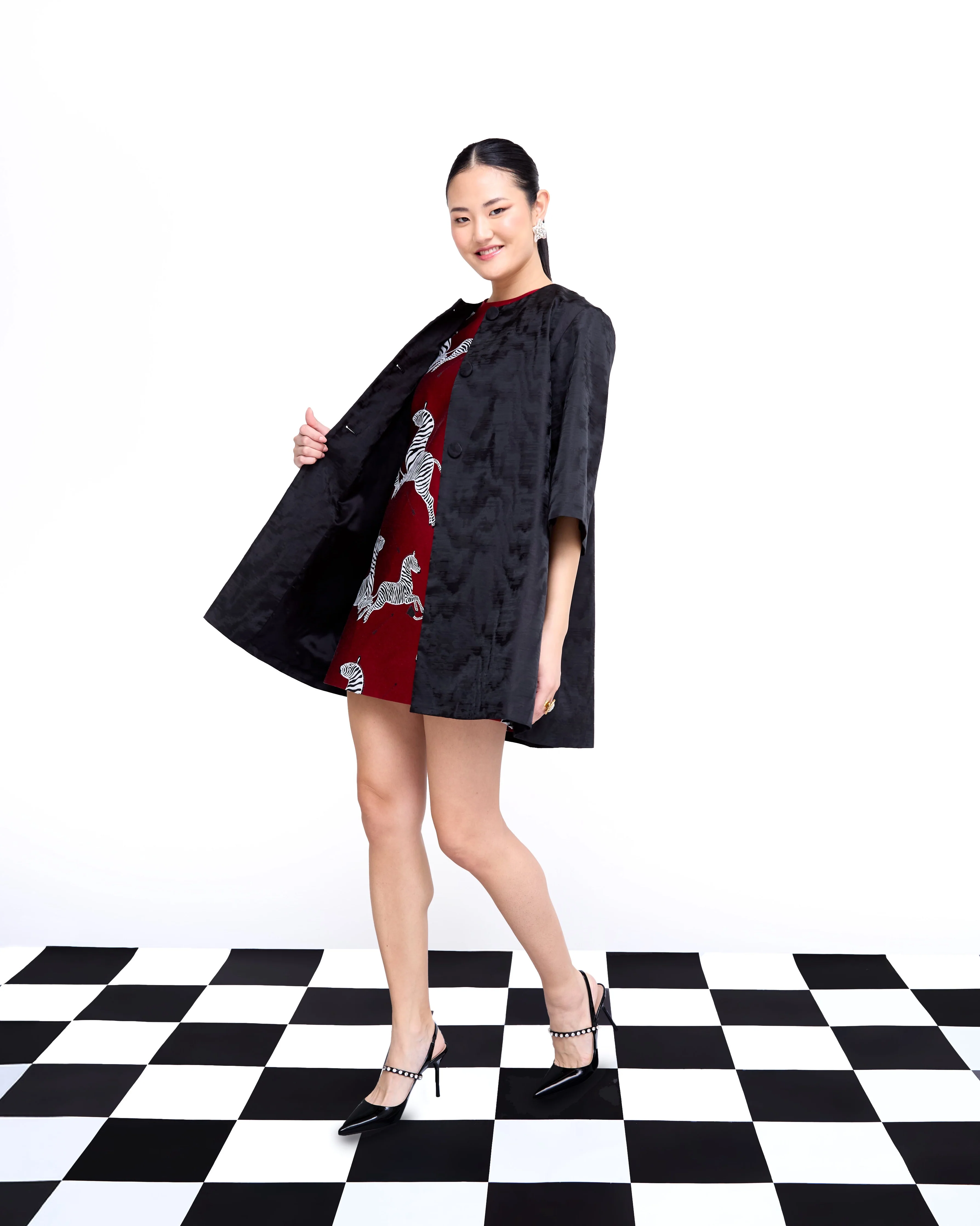 Audrey Coat in Watermark Jacquard - Image 4