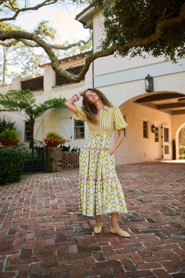 Banyan Puff Sleeve Dress - Lime & Vine - Image 3