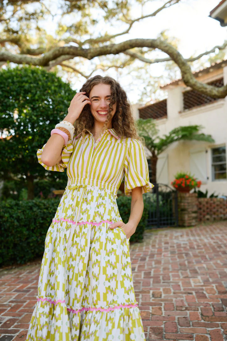 Banyan Puff Sleeve Dress - Lime & Vine - Image 4