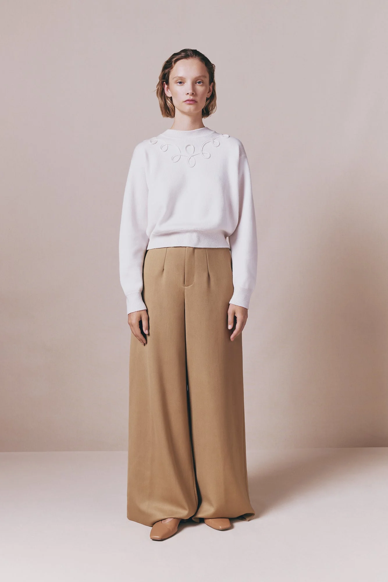 BEATRICE SERGE LIGHT BEIGE - Image 3
