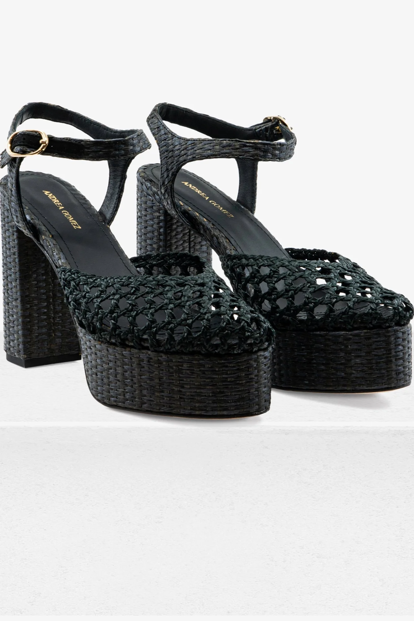 Beatriz Black Raffia Platform - Image 2