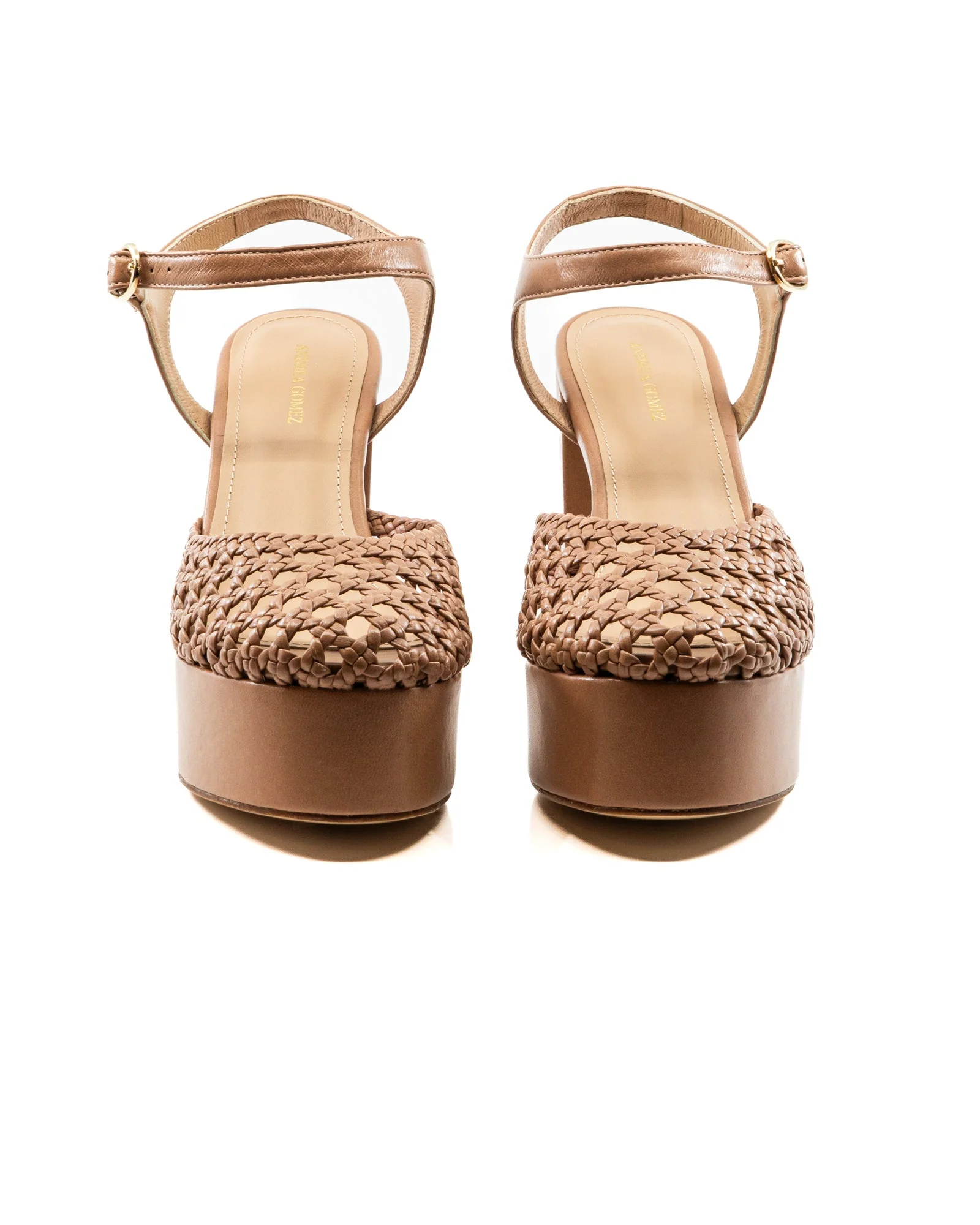 Beatriz Taupe Leather Platform - Image 6