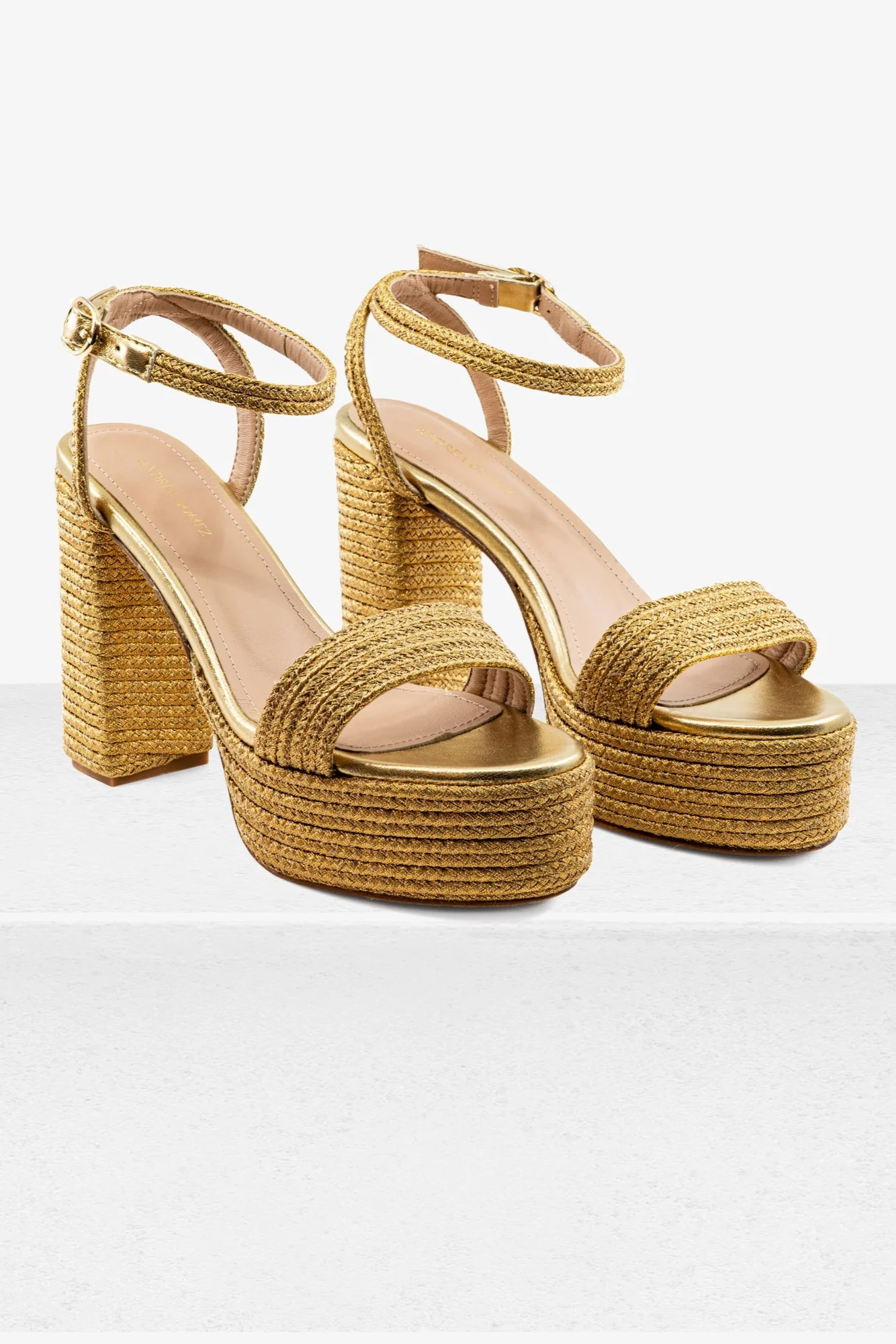 Becka Gold Raffia Platform - Image 2