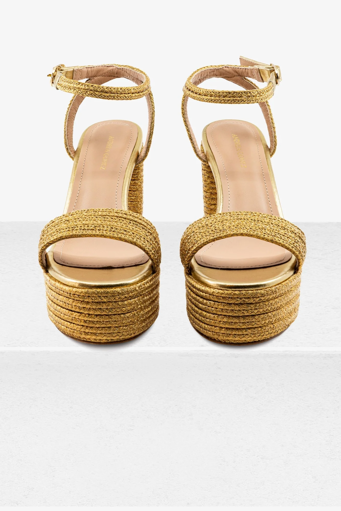 Becka Gold Raffia Platform - Image 3