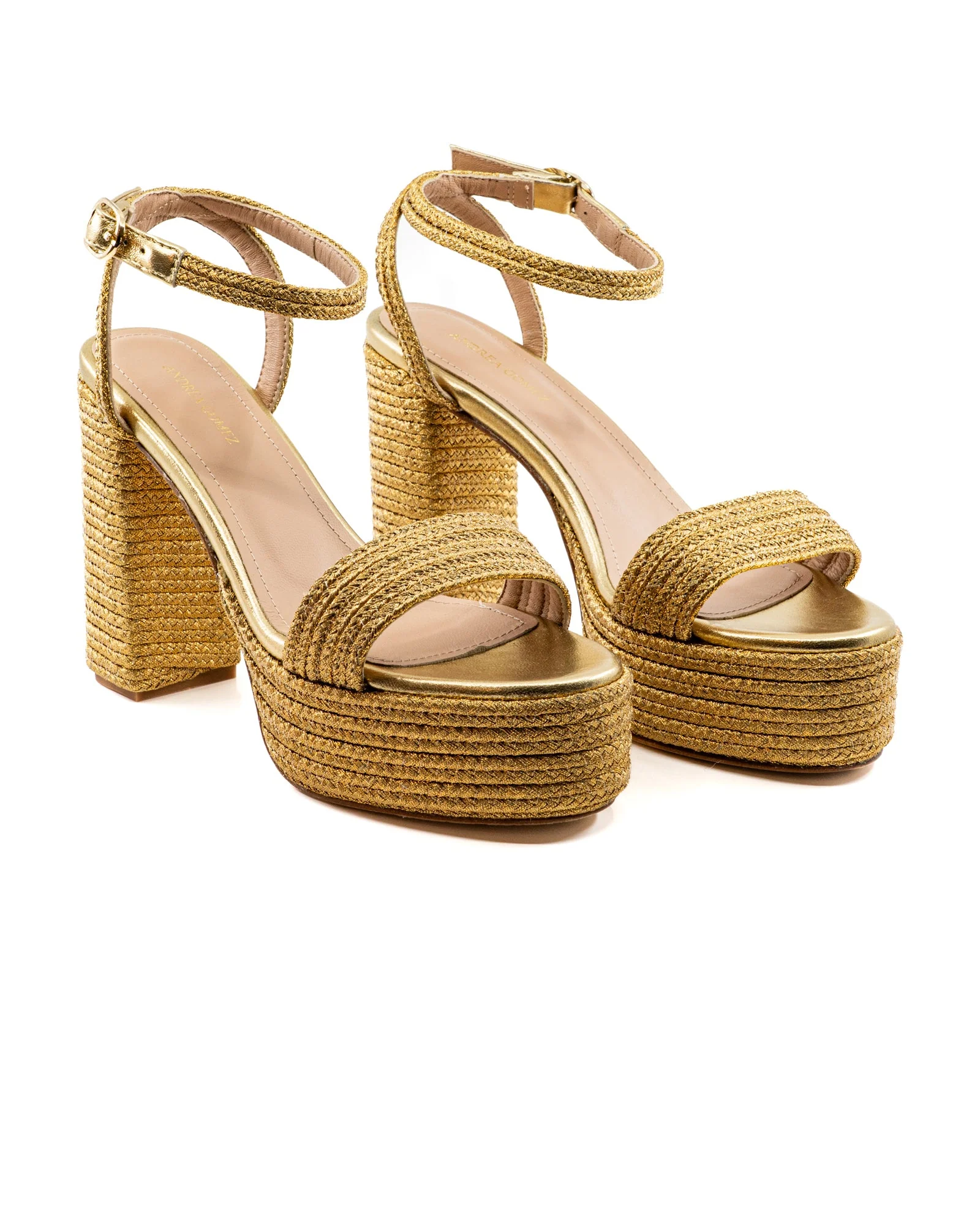 Becka Gold Raffia Platform - Image 5