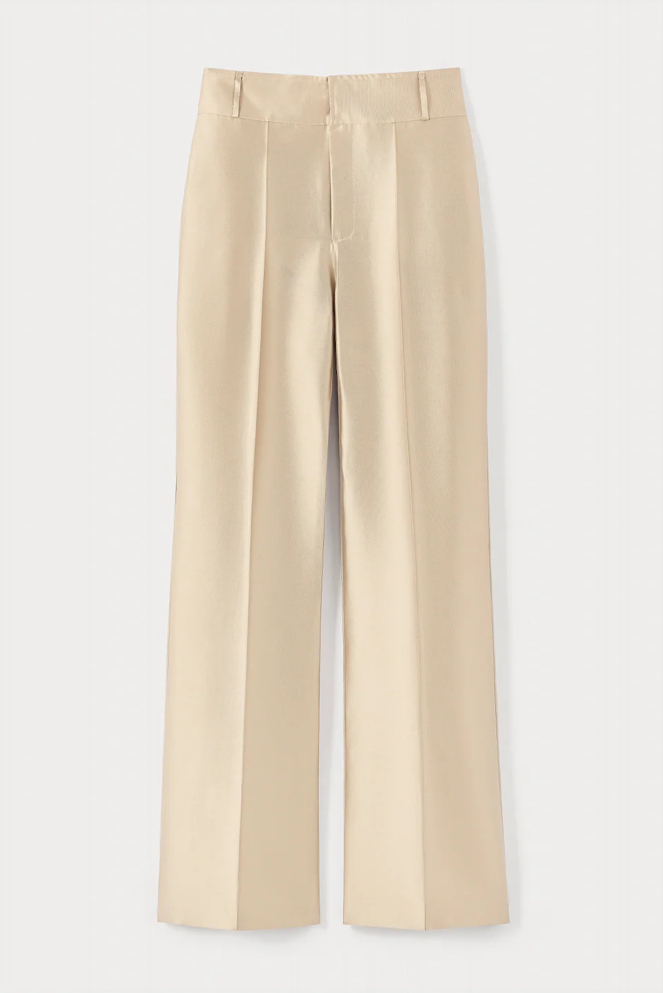 BEIGE Satin Flared Pants - Image 2