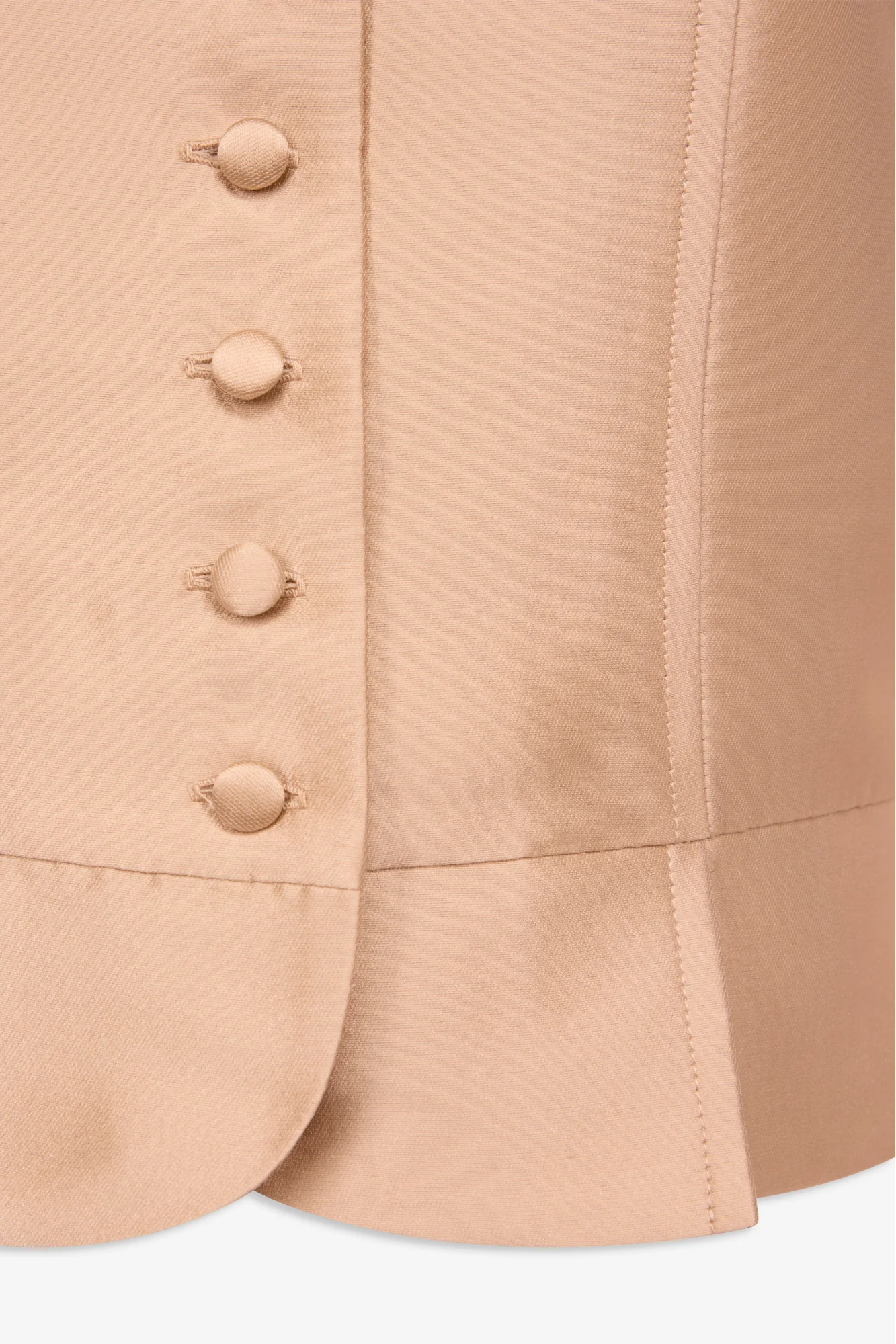 Beige Satin Sleeveless Jacket - Image 3
