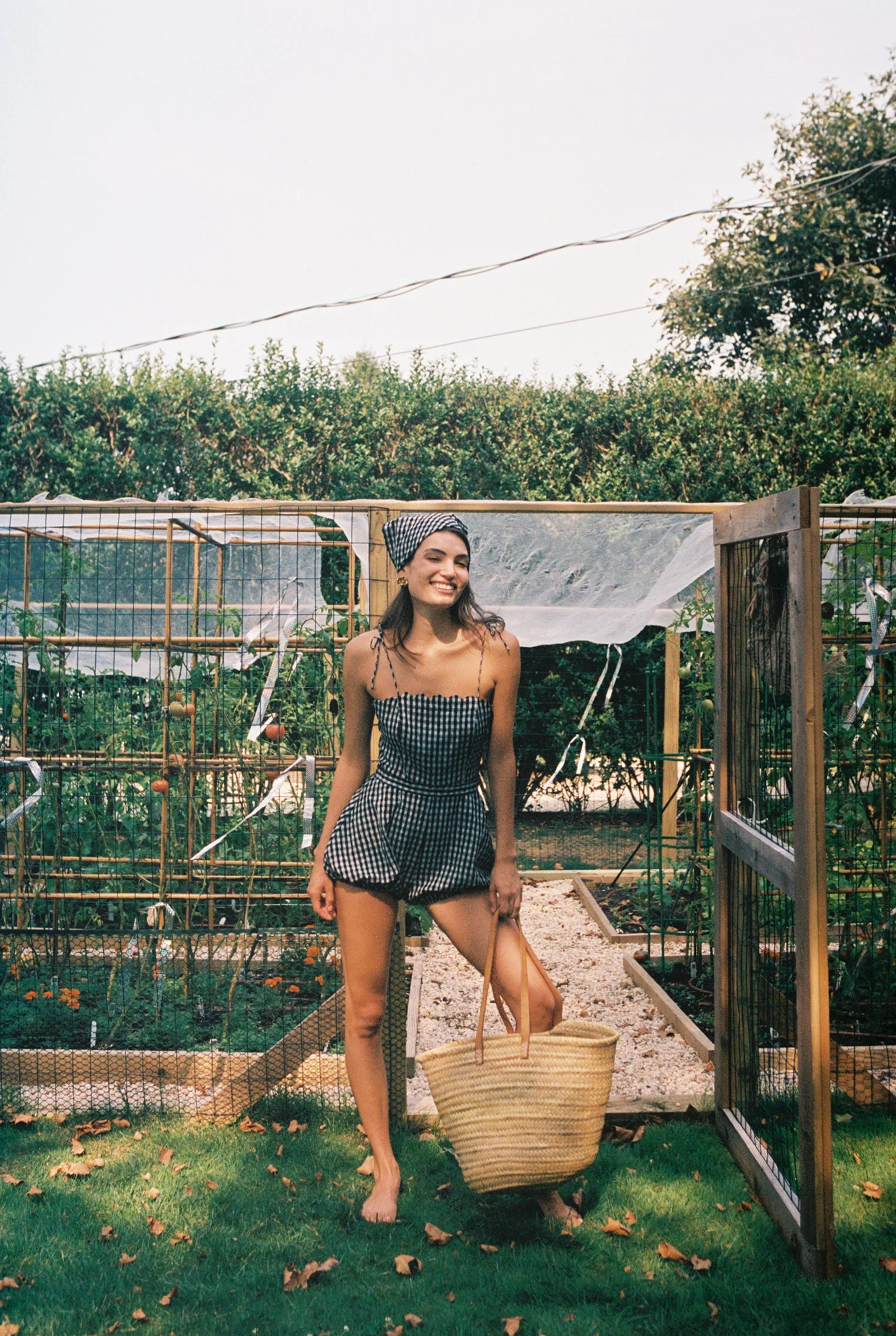 Bette Romper Black and White Check - Image 2