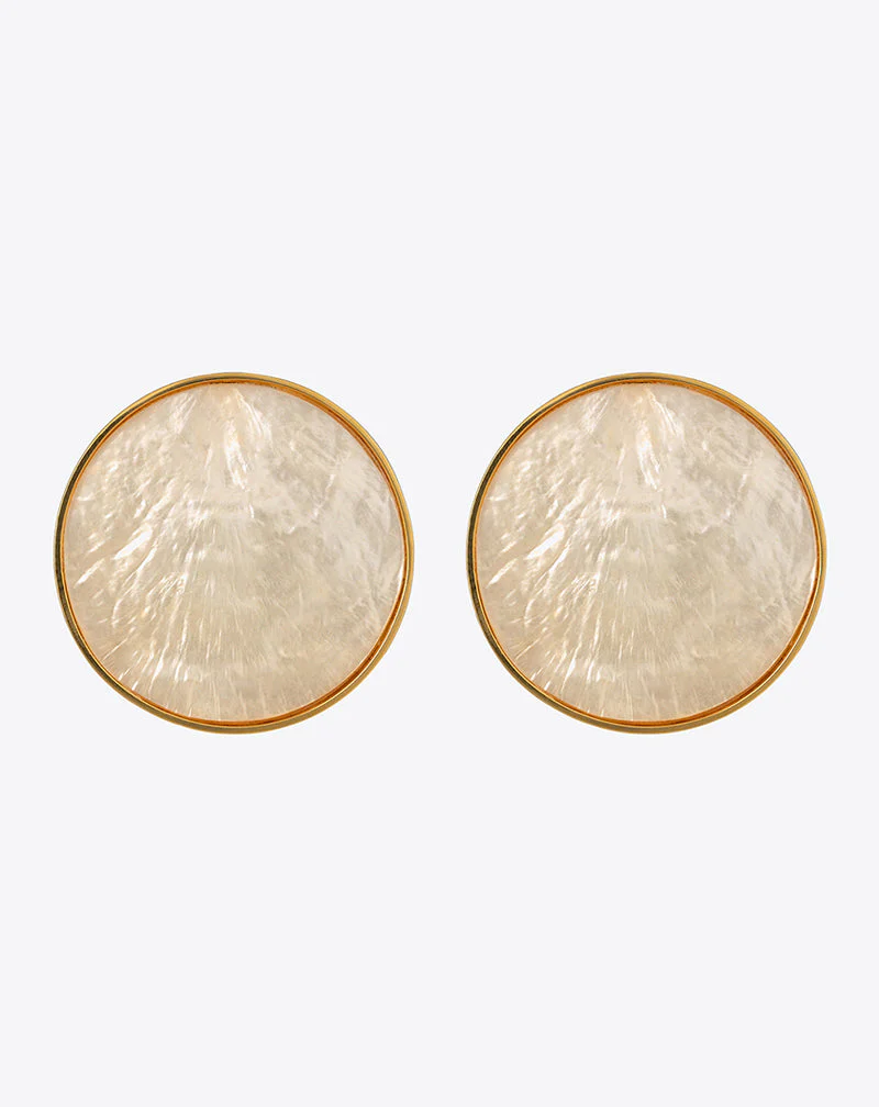 Bezel Set Shell Earring - Image 7