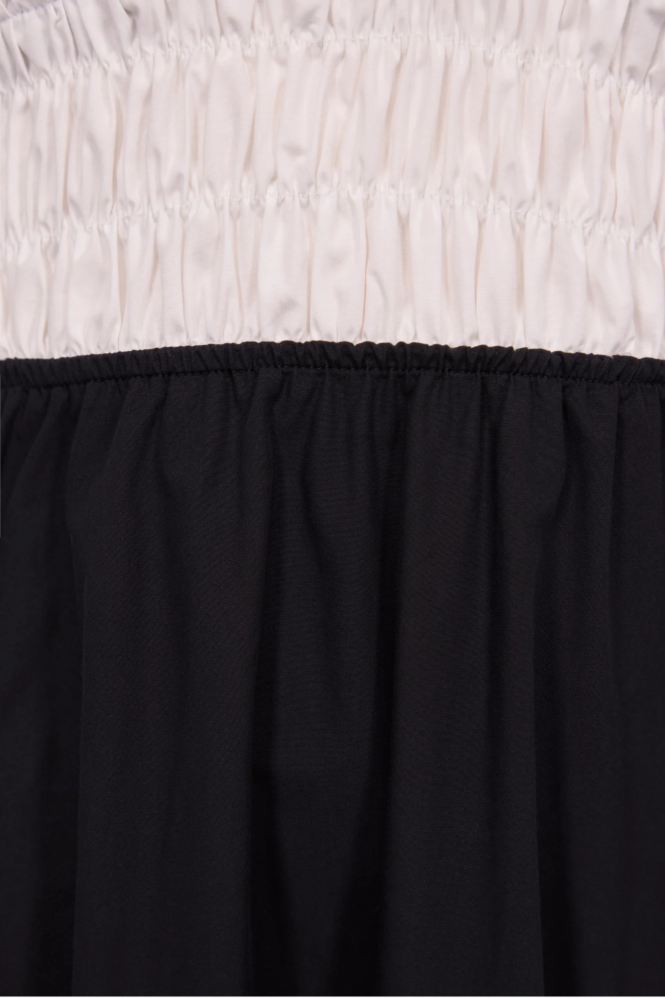 Black Cotton Poplin Summer Dress With Gathered Waist Detail - Image 4