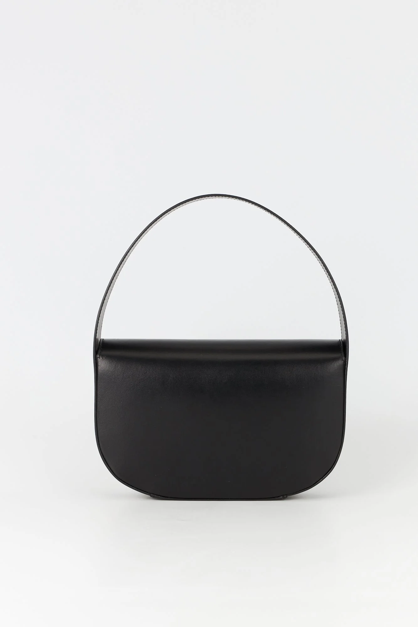 BLACK Geometric Leather Bag With Golden Latch M - Image 6