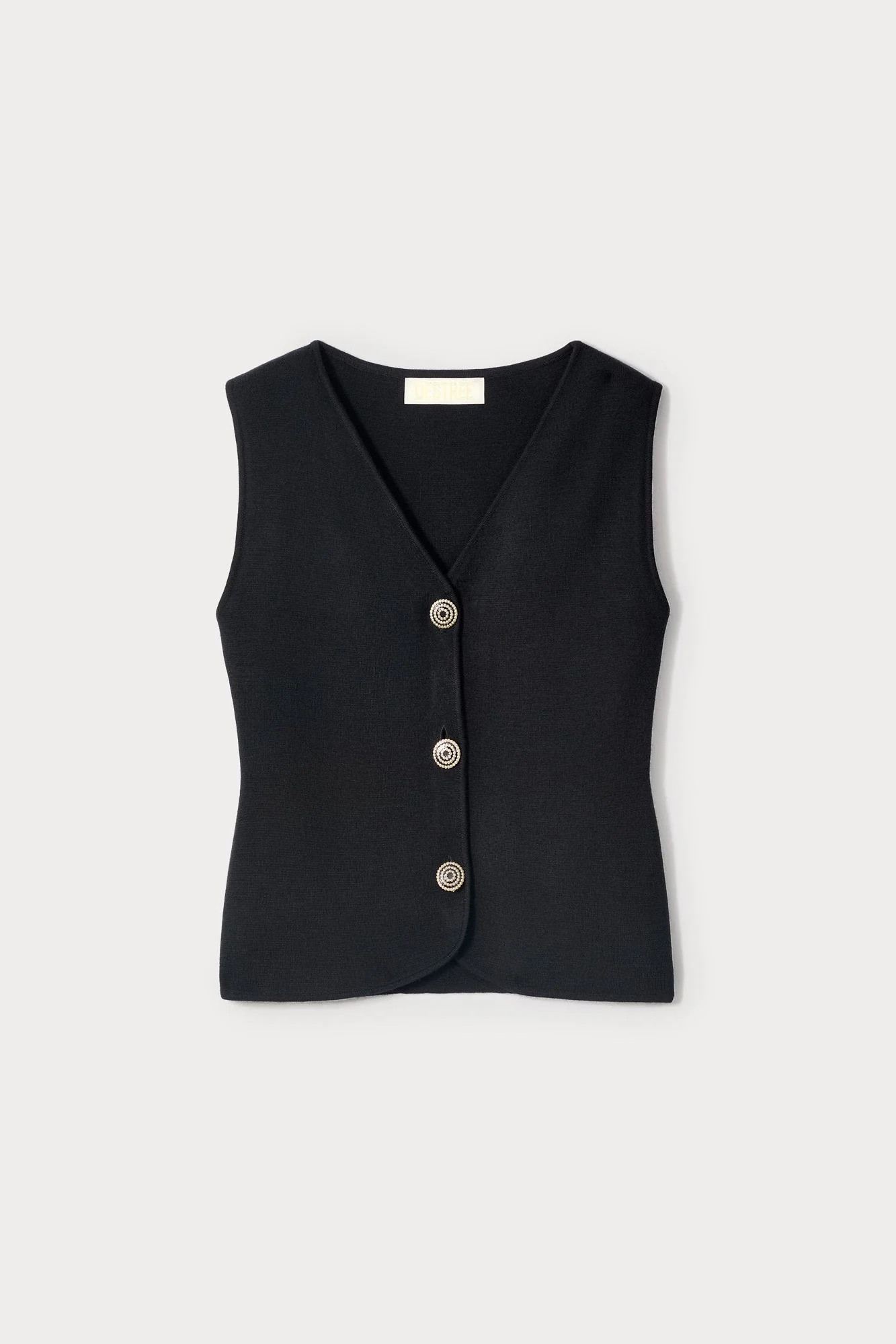Black Merino Wool Vest - Image 5