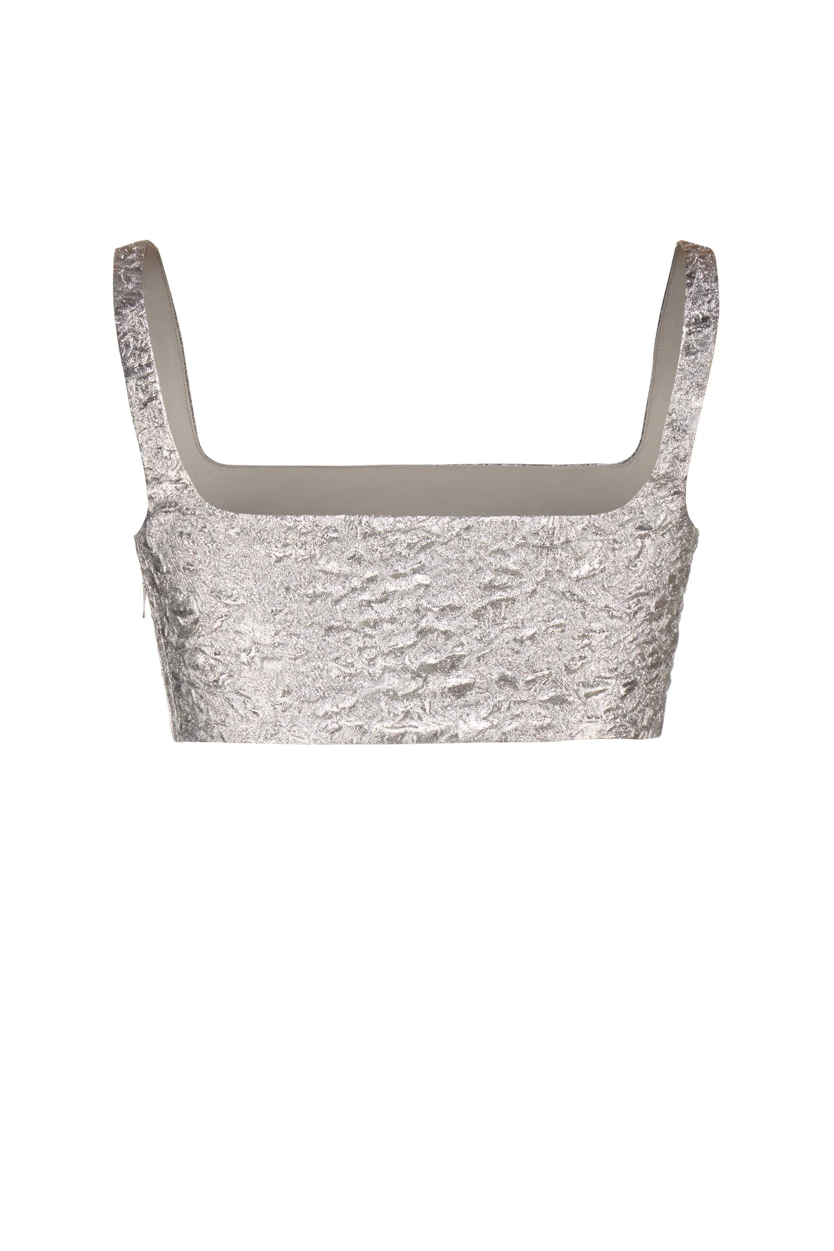 Blake Top in Silver Brocade - Image 4
