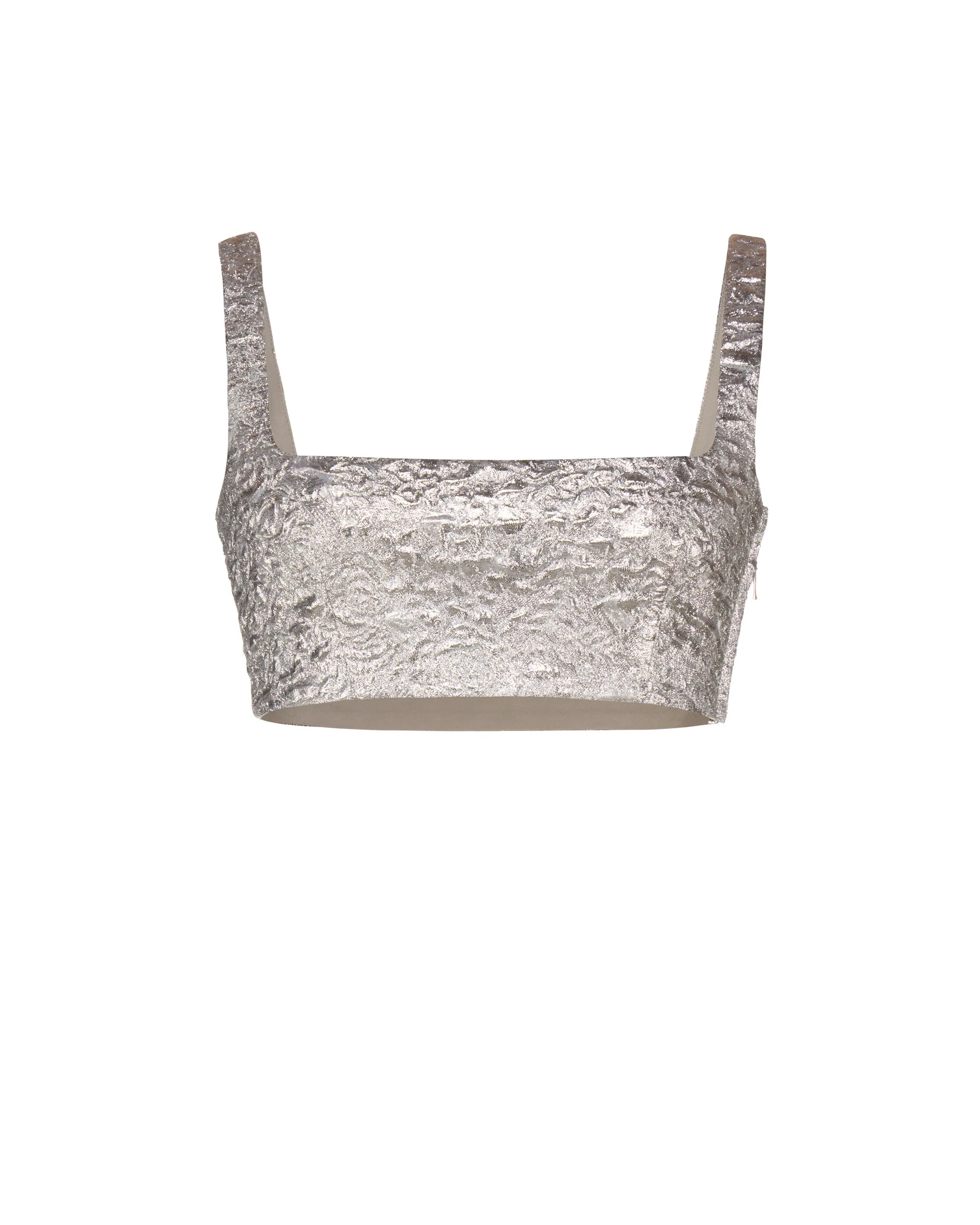 Blake Top in Silver Brocade - Image 7