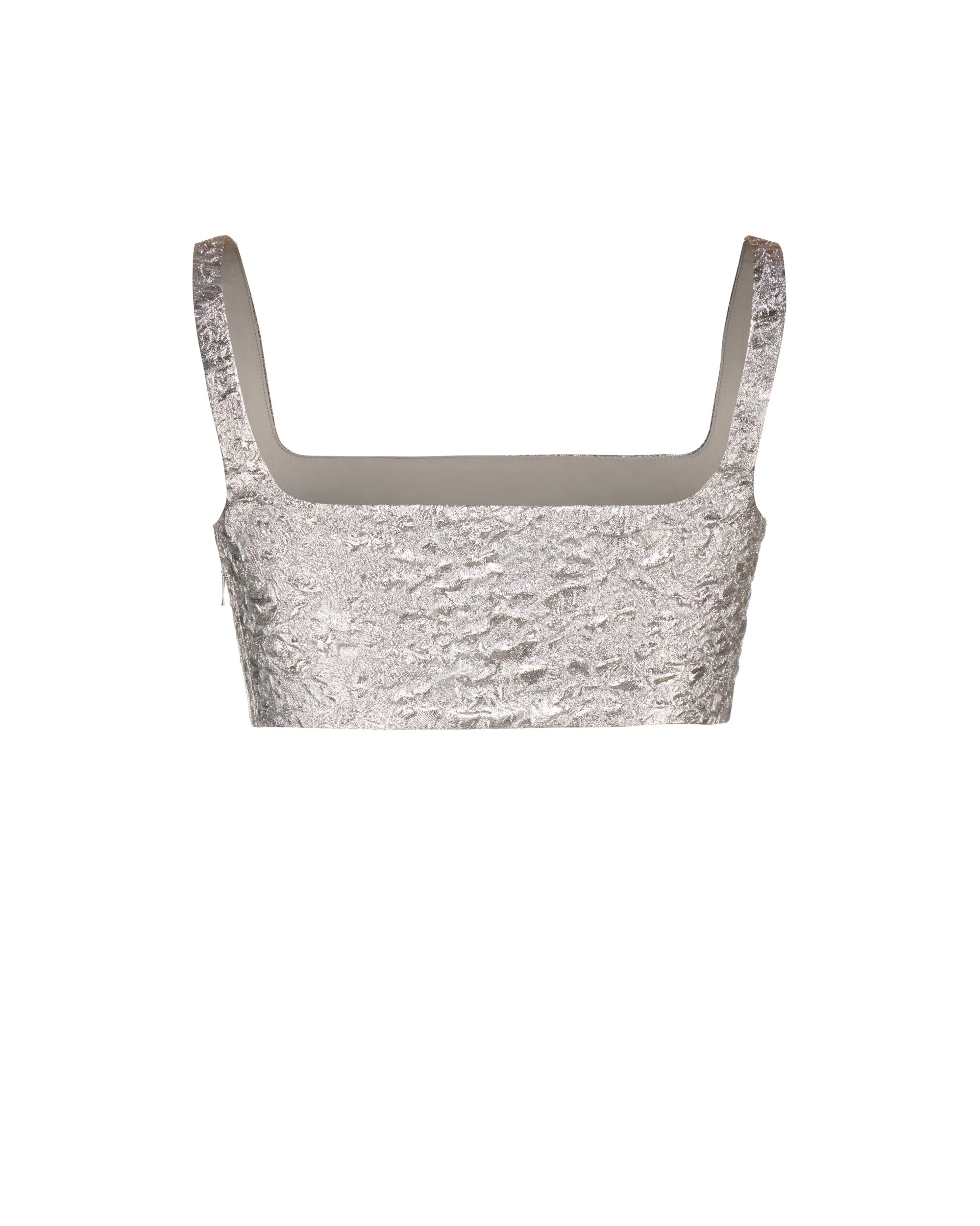 Blake Top in Silver Brocade - Image 8