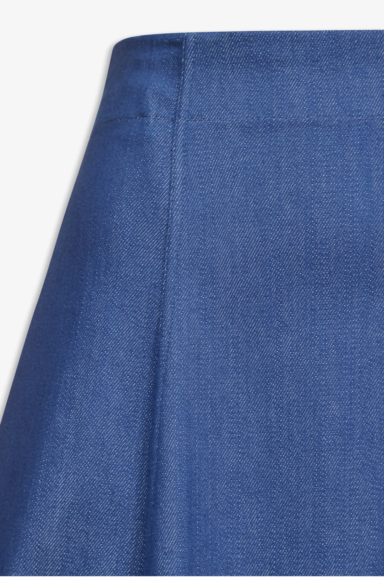 Blue Denim Midi Skirt With Pockets - Image 3