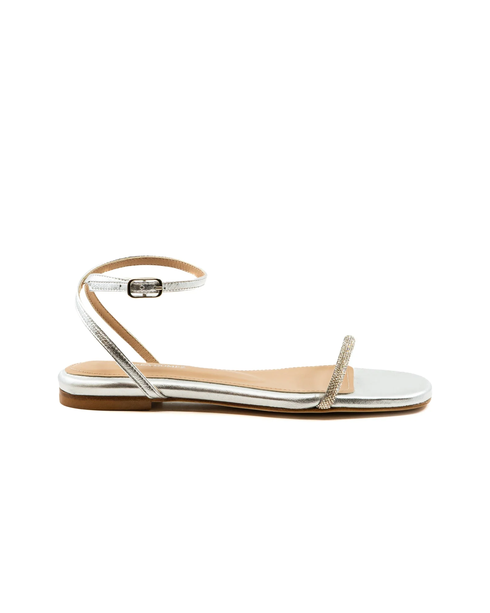 Brook Flat Silver Sandal - Image 4