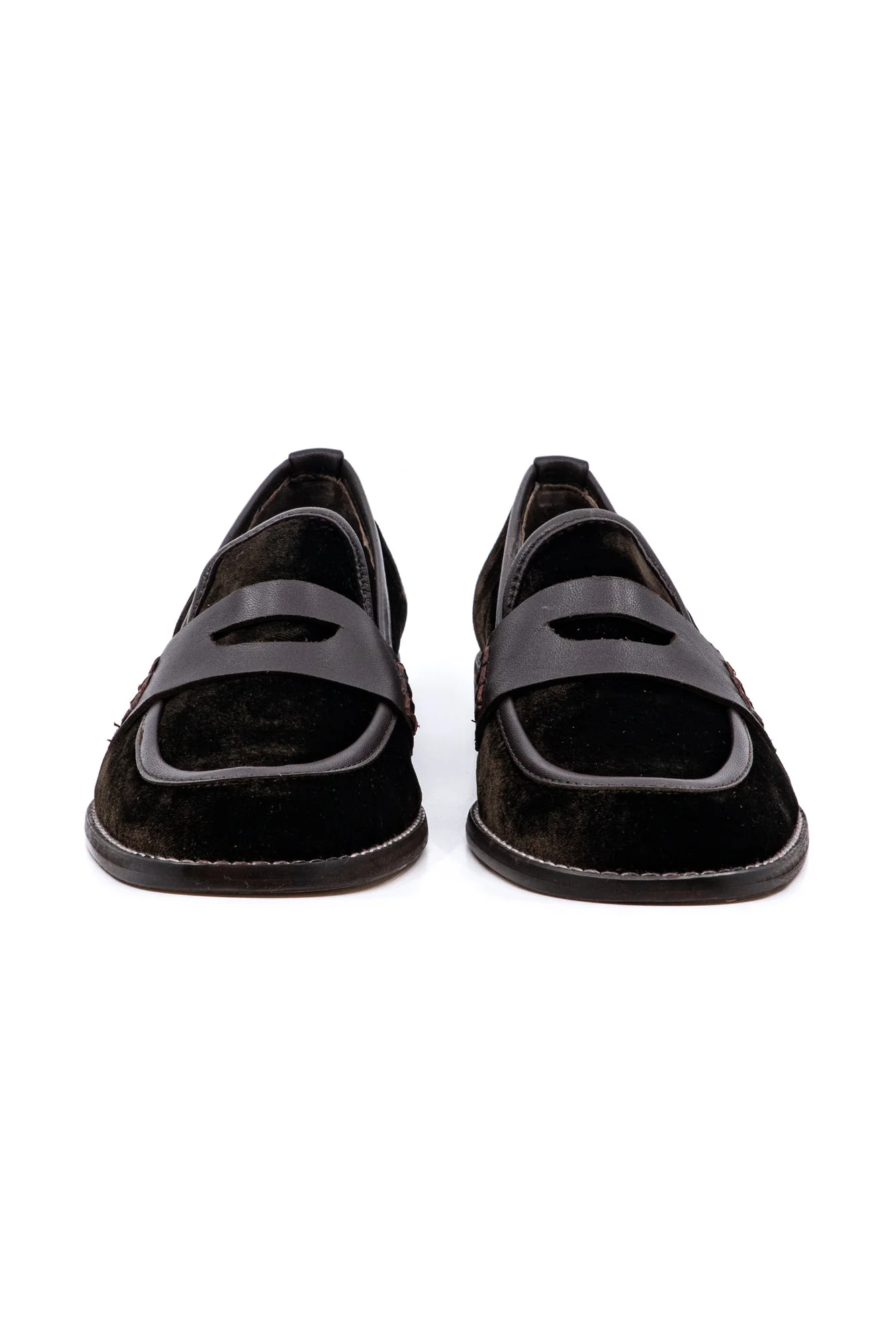 Camila Chocolate Velvet Loafer - Image 3