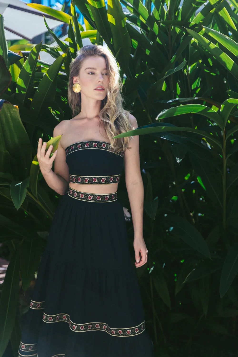 Carnation Crop Top - Black & Brick - Image 4