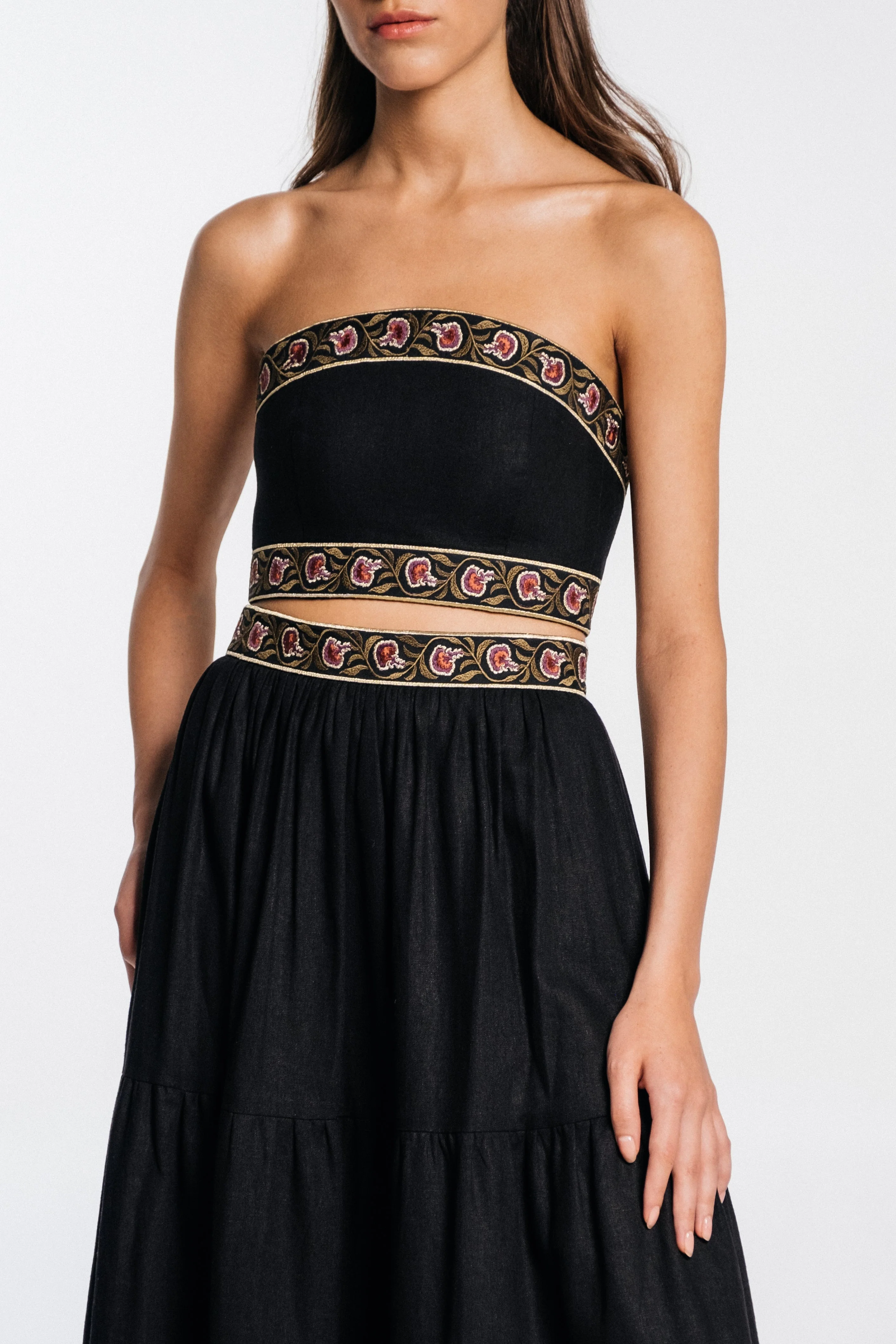 Carnation Crop Top - Black & Brick - Image 7