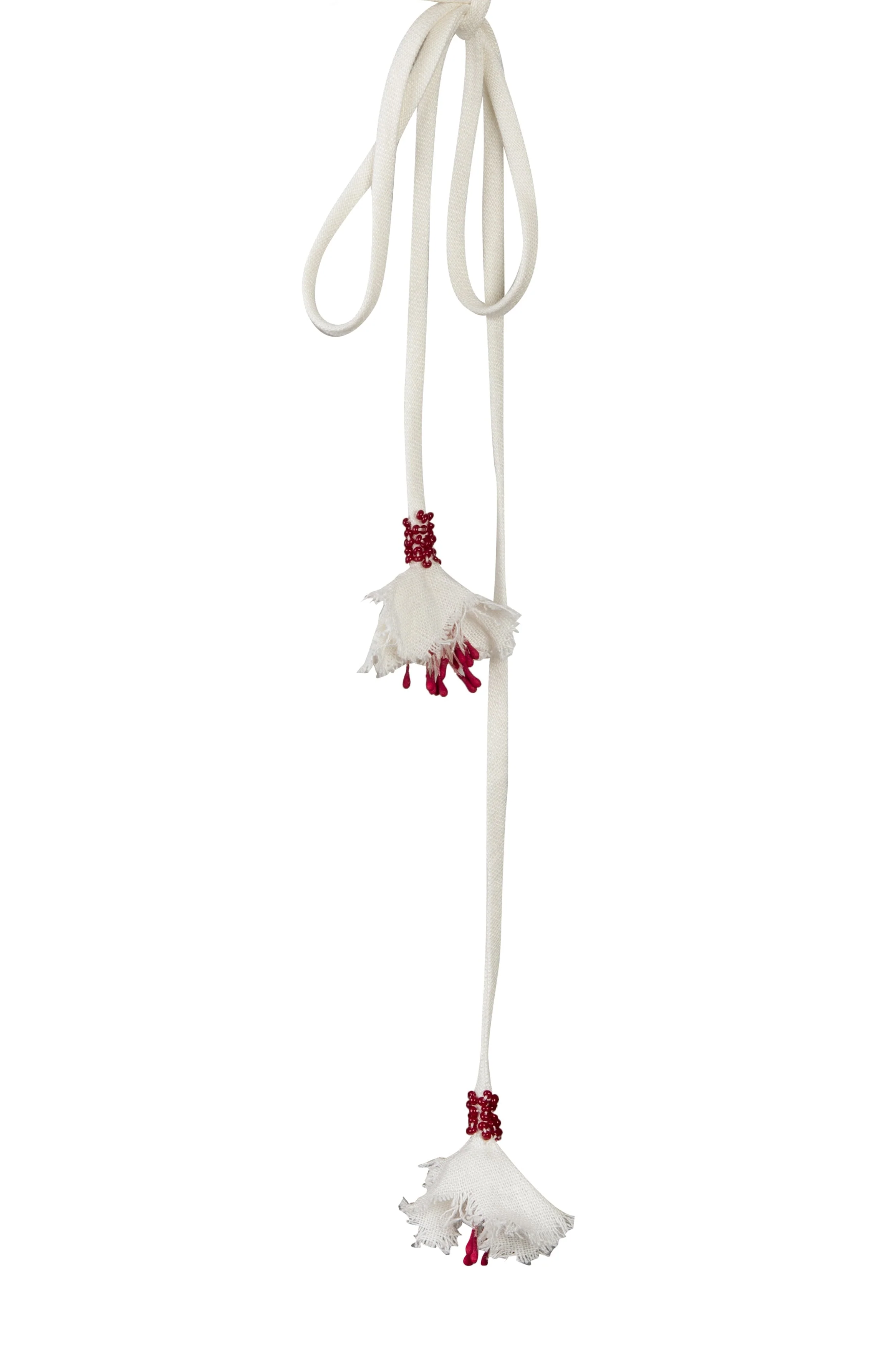 Carnation Crop Top - Ivory & Red - Image 9