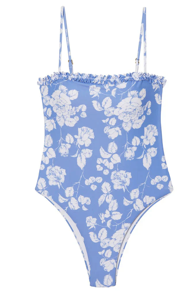 Caroline One Piece in Blue Floral - Image 5