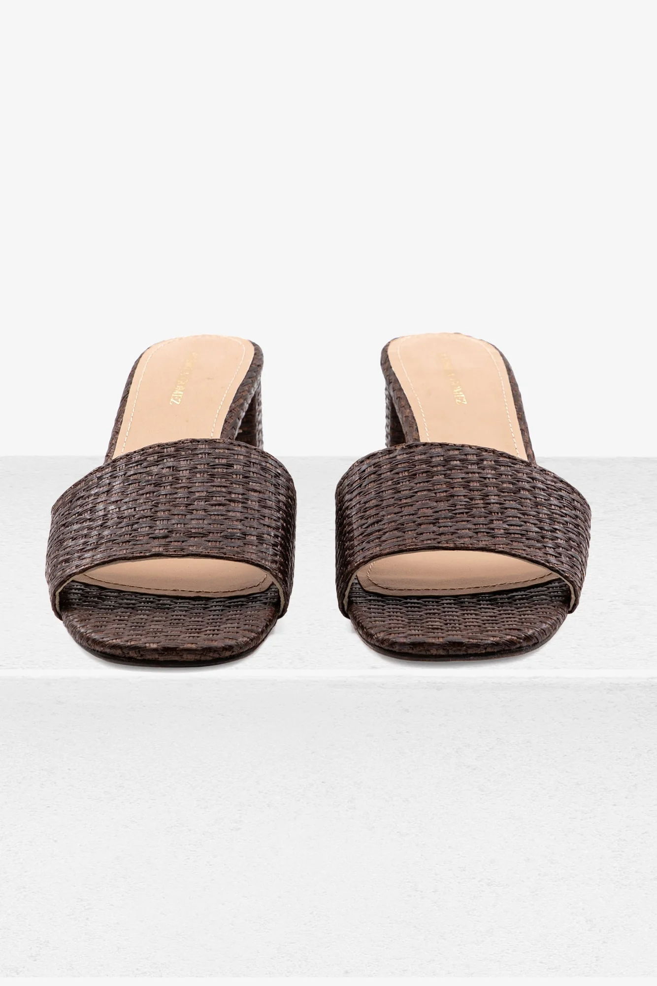 Claudia Brown Raffia Mule - Image 3