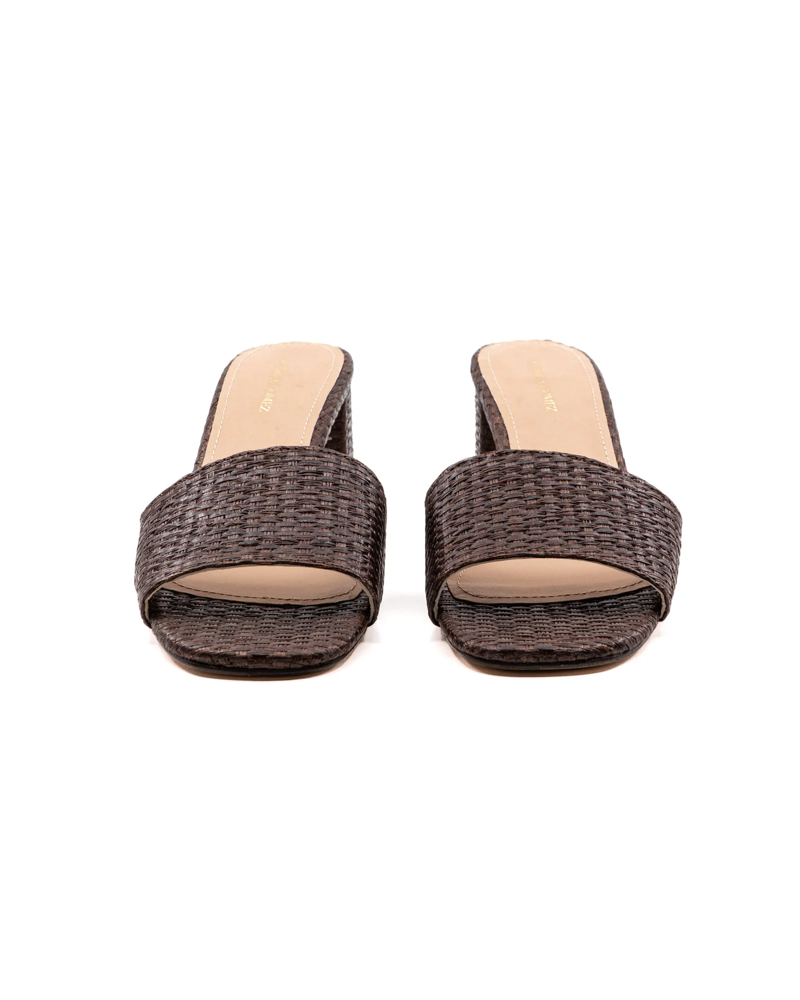 Claudia Brown Raffia Mule - Image 6