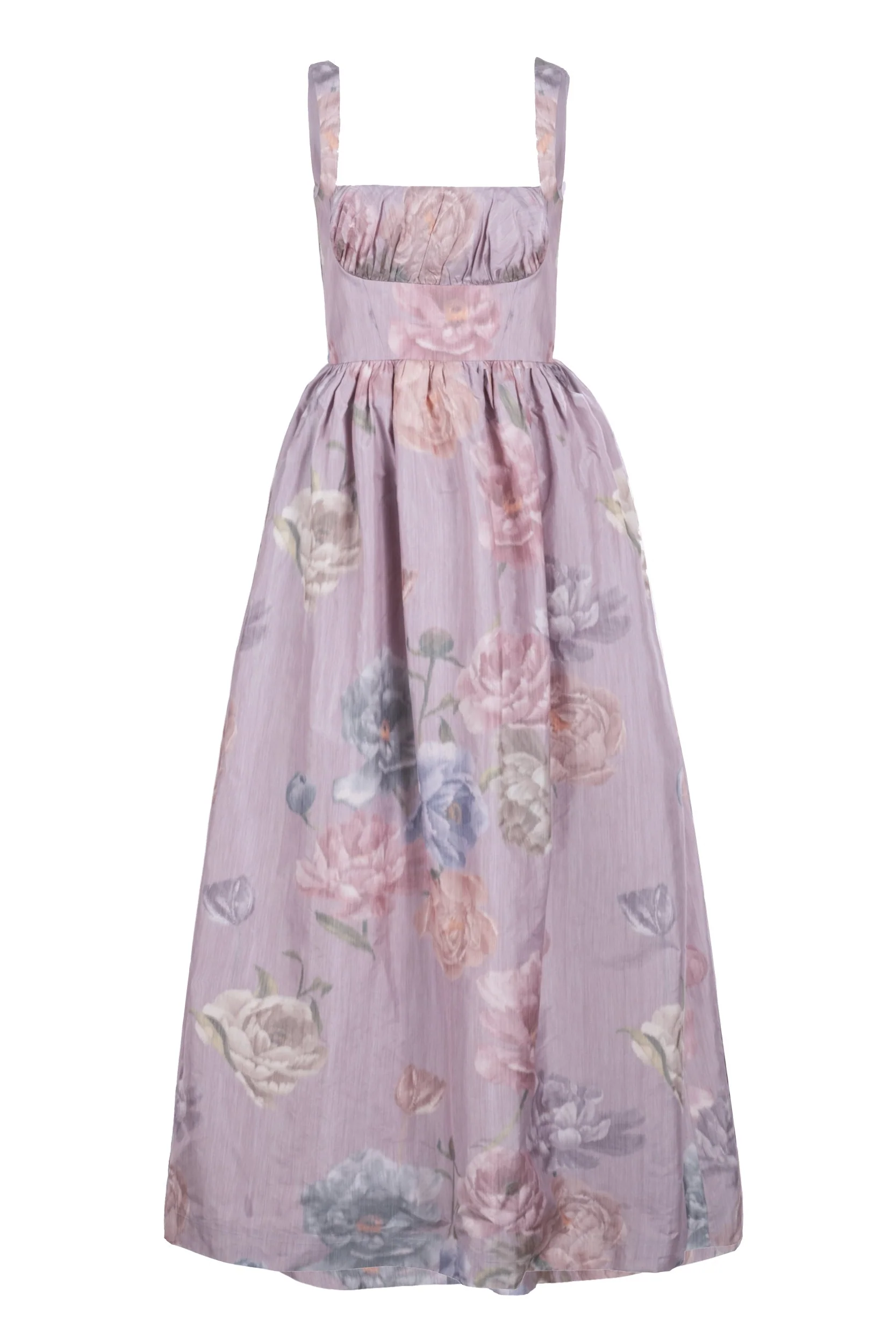 Coupe Dress in Lilac Floral Taffeta - Image 3