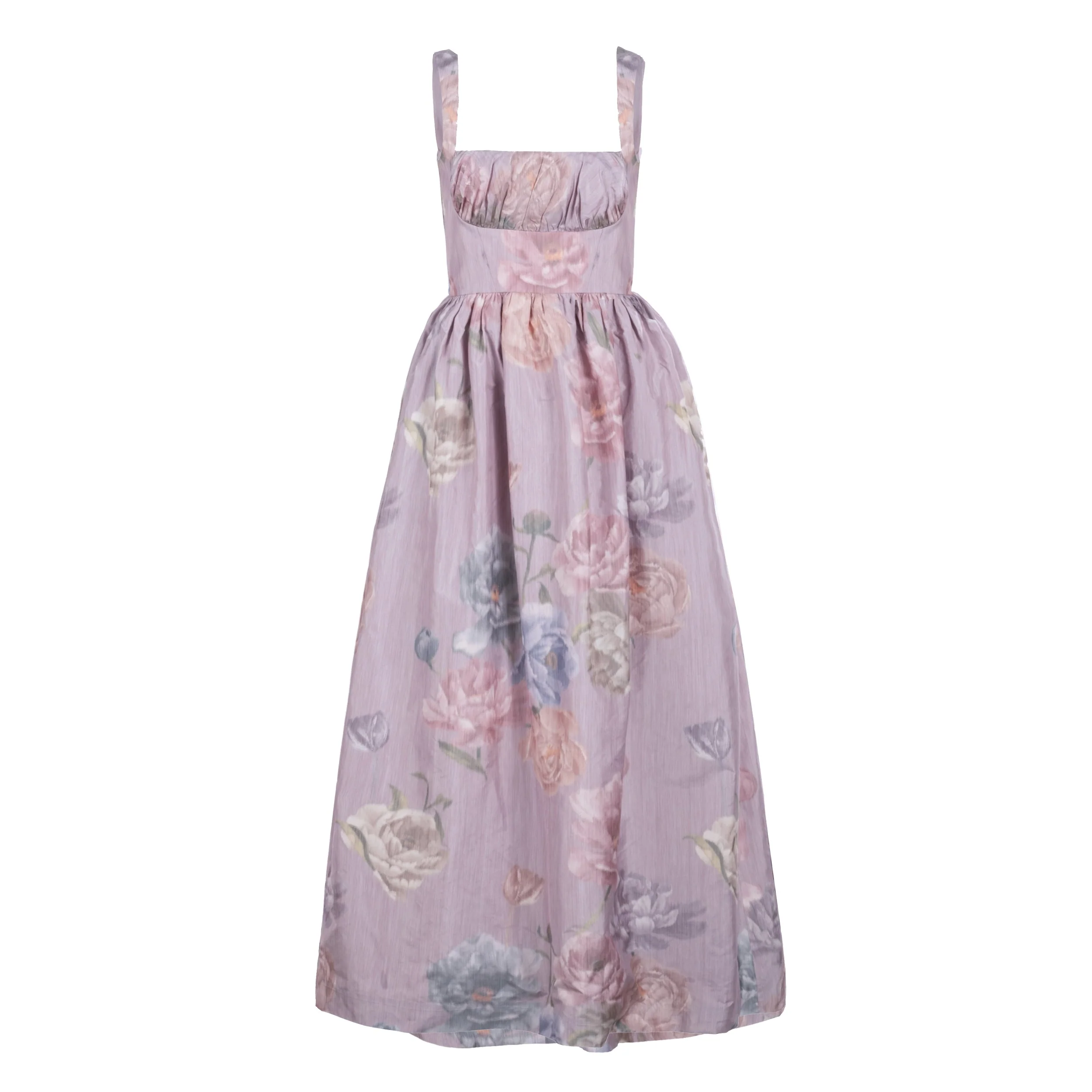 Coupe Dress in Lilac Floral Taffeta - Image 8
