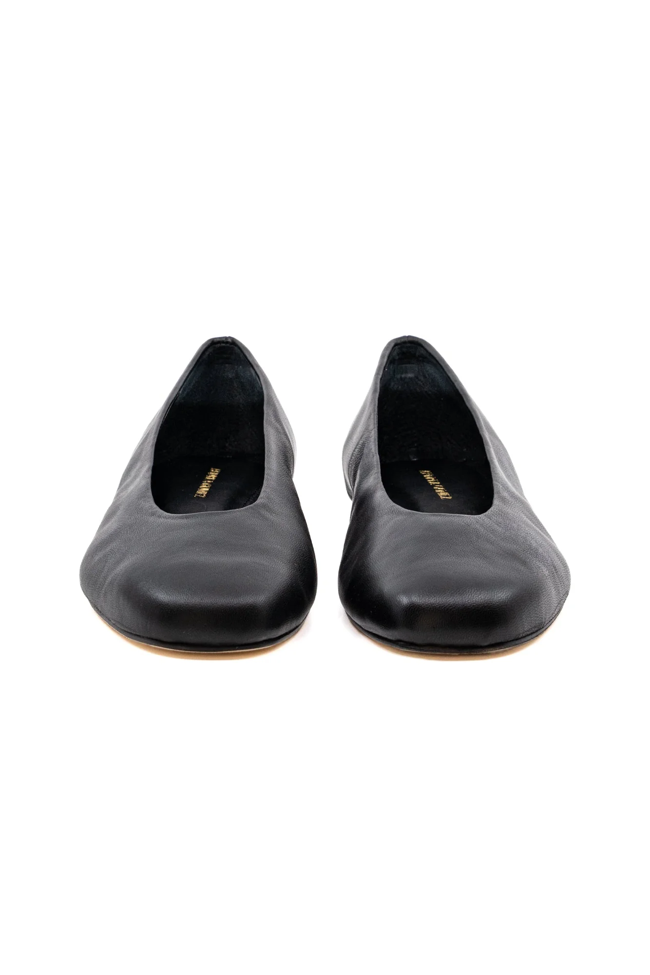 Dalia Black Leather Ballerina - Image 3