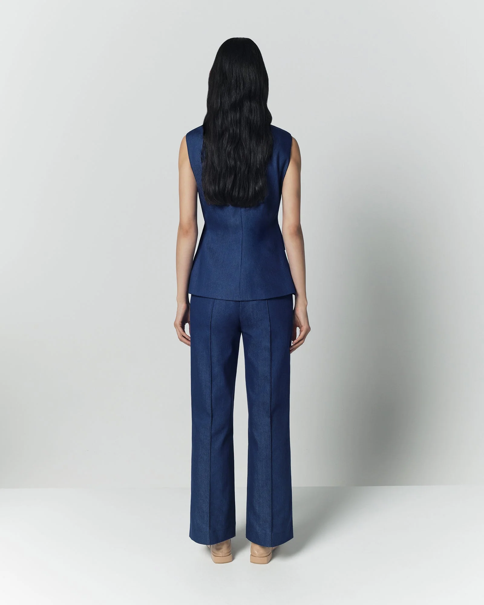 Denim Blue Straight Pants - Image 3