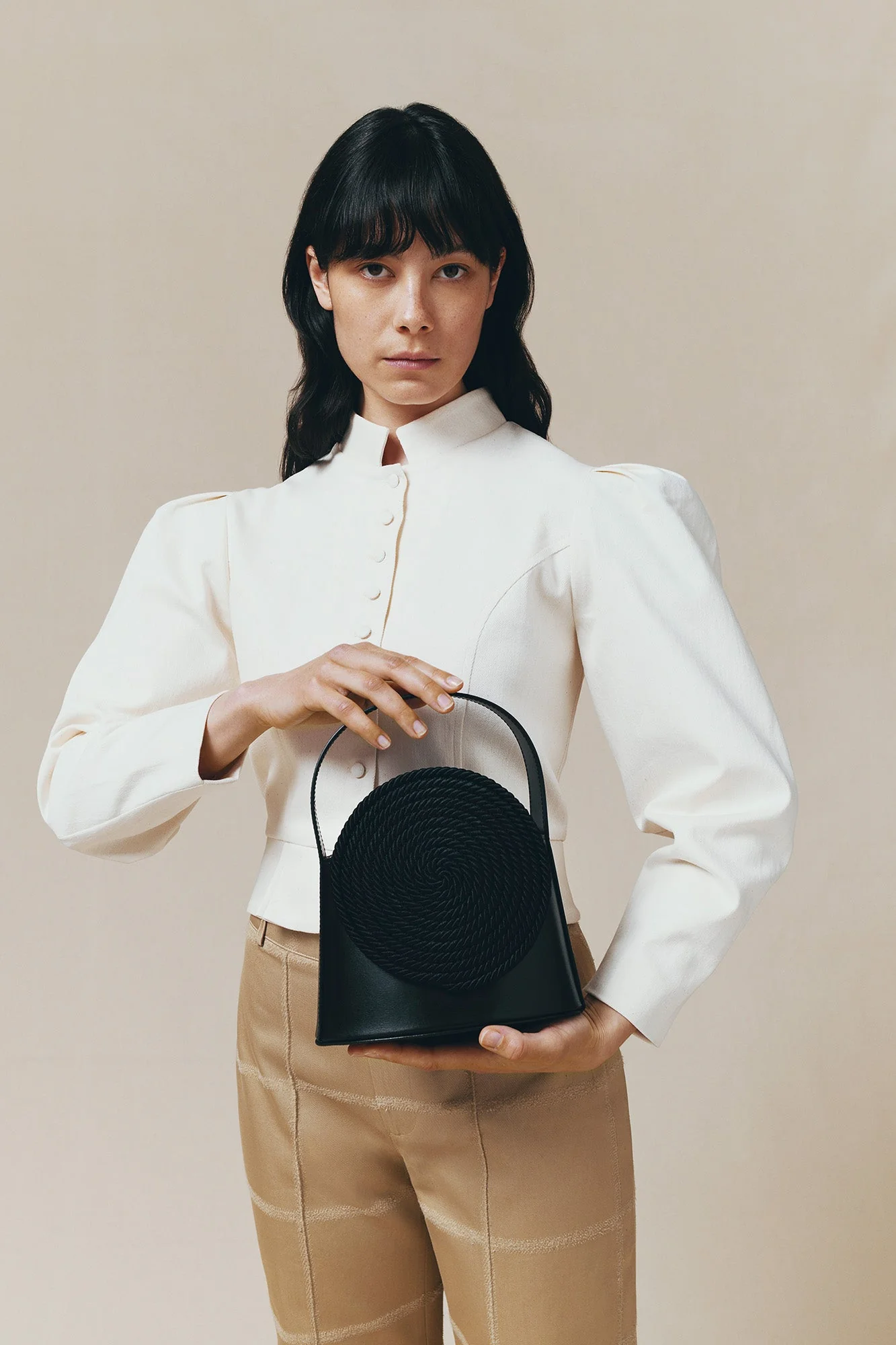 DENIM ECRU Puff Sleeve Shirt - Image 4