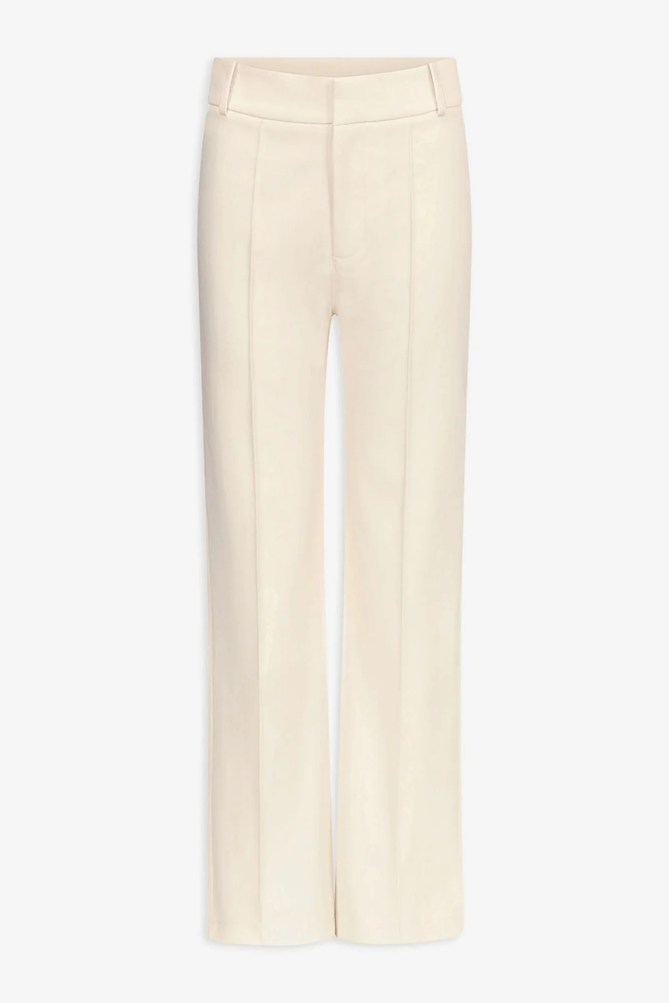 Denim Ecru Straight Pants