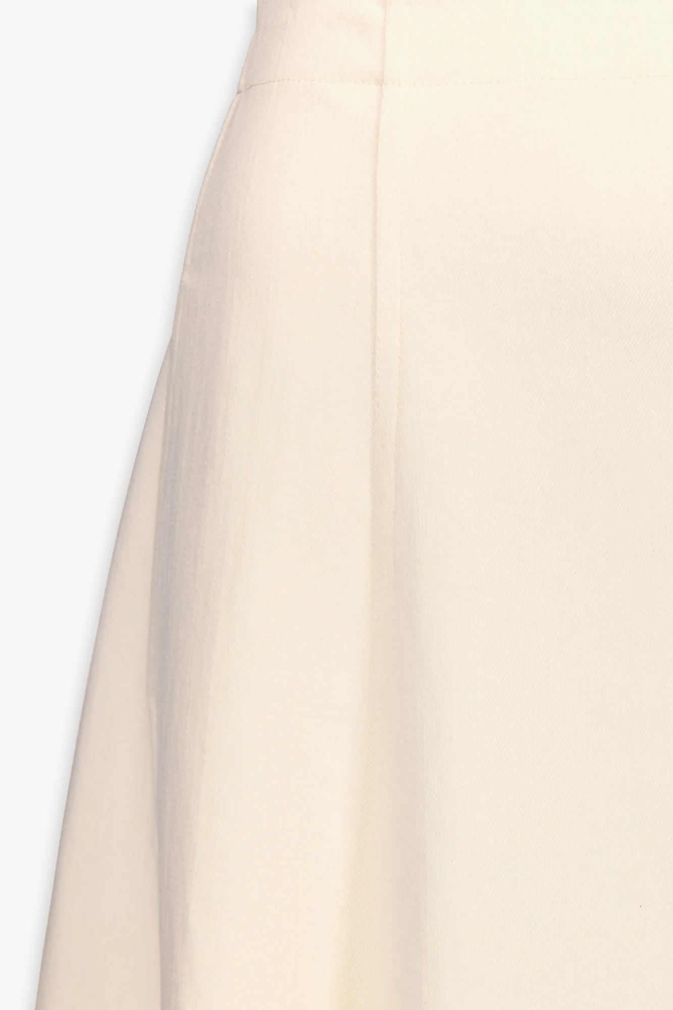 Ecru Denim Midi Skirt With Pockets - Image 4