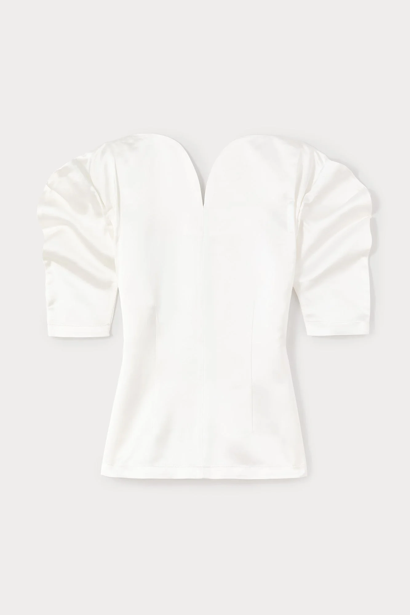 Ecru Top With Puff Sleeves