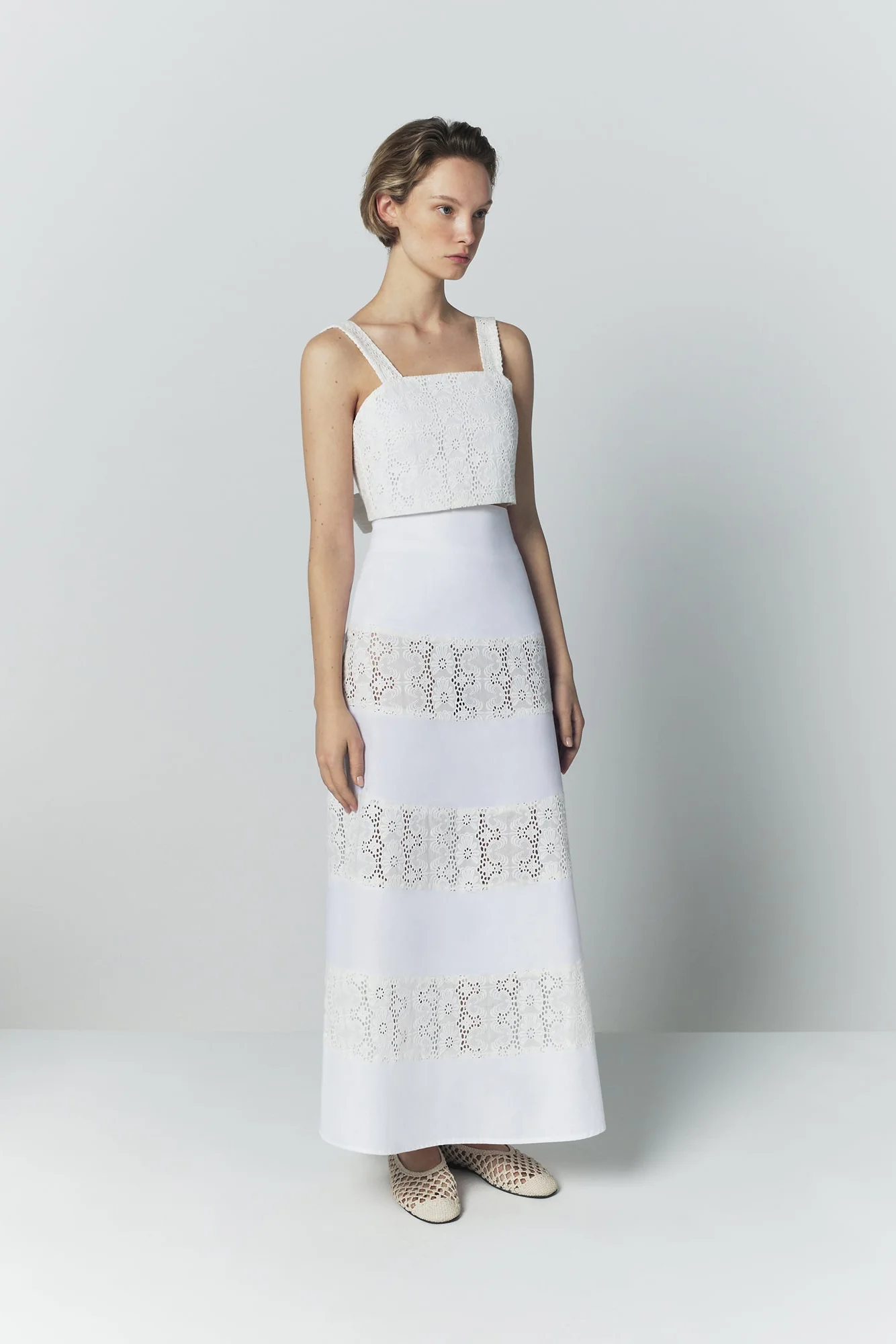 Embroidered White Bow-Tie Top - Image 6