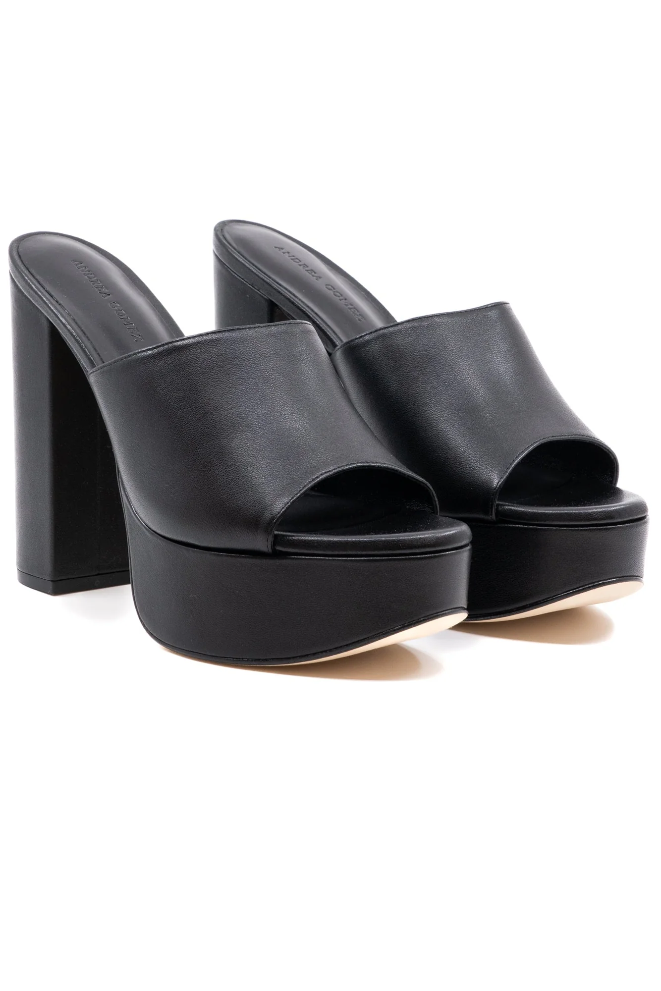 Fabiola Black Leather Platform - Image 2