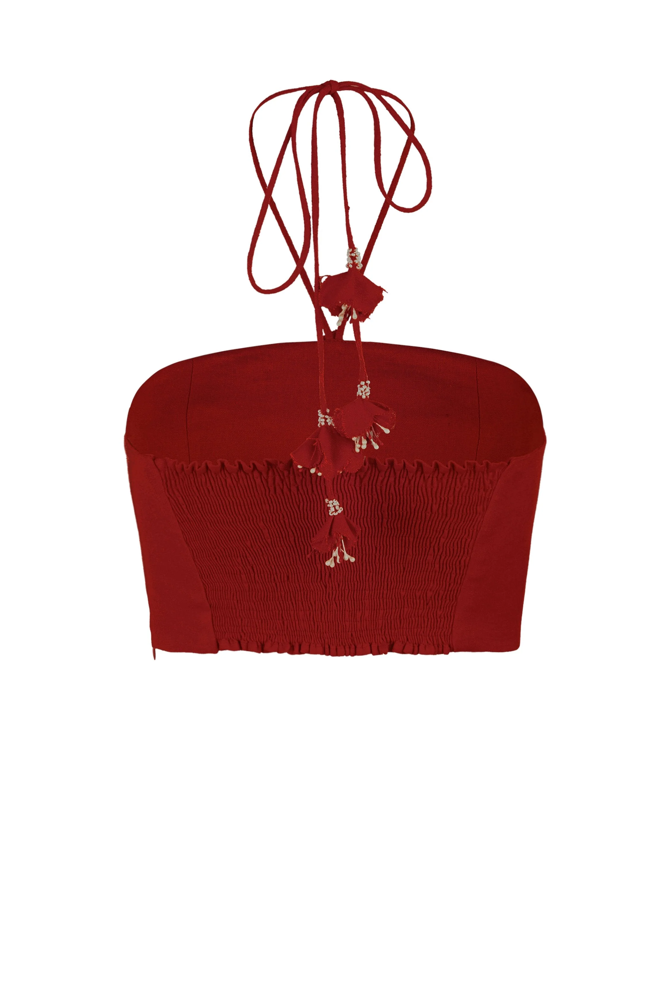 Gol Crop Top - Deep Red - Image 5