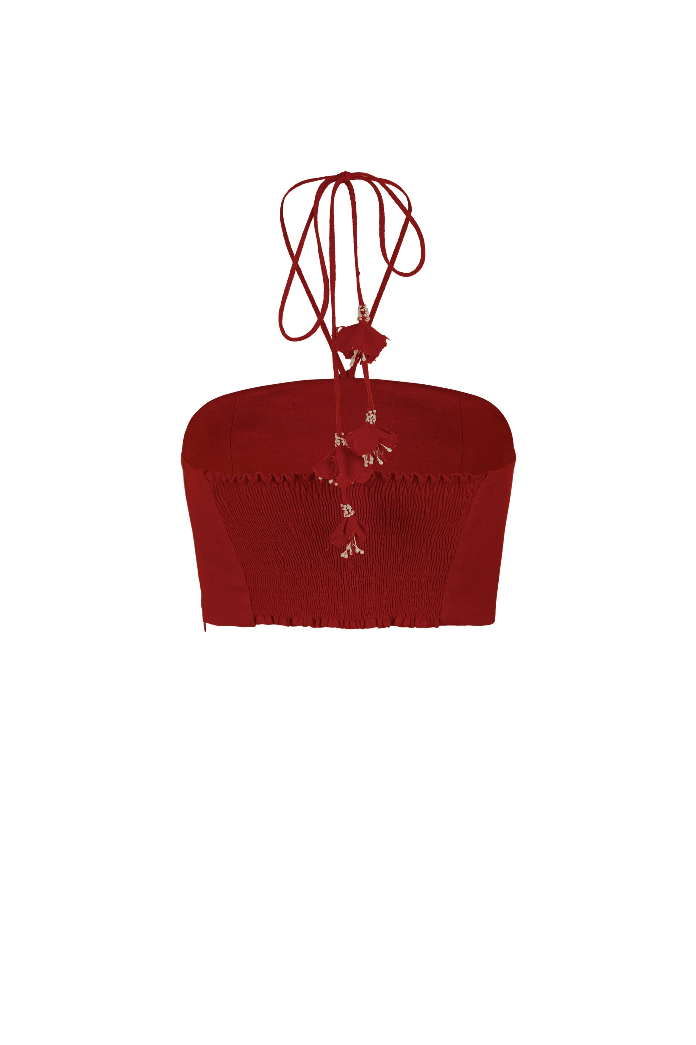 Gol Crop Top - Deep Red - Image 7