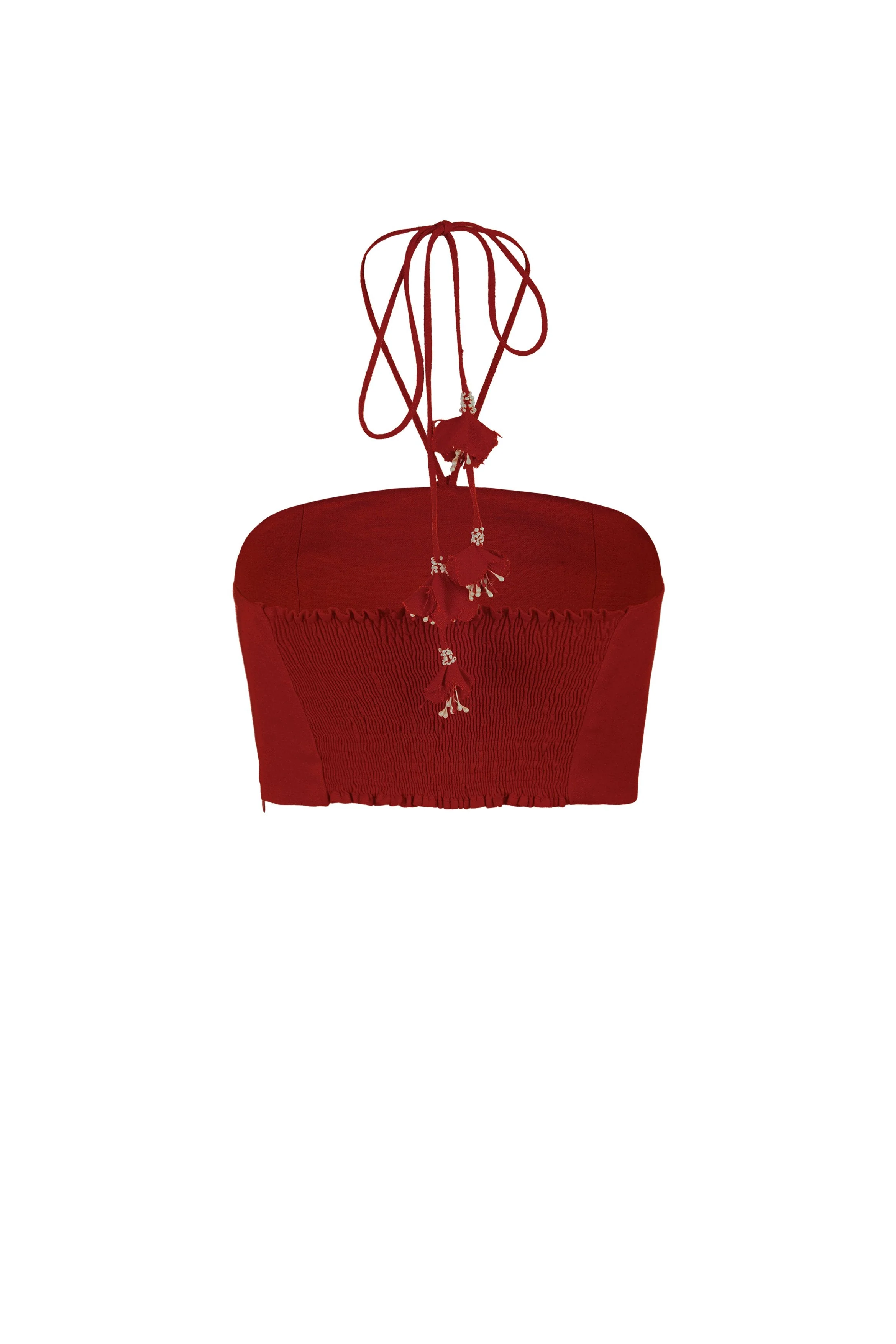 Gol Crop Top - Deep Red - Image 8