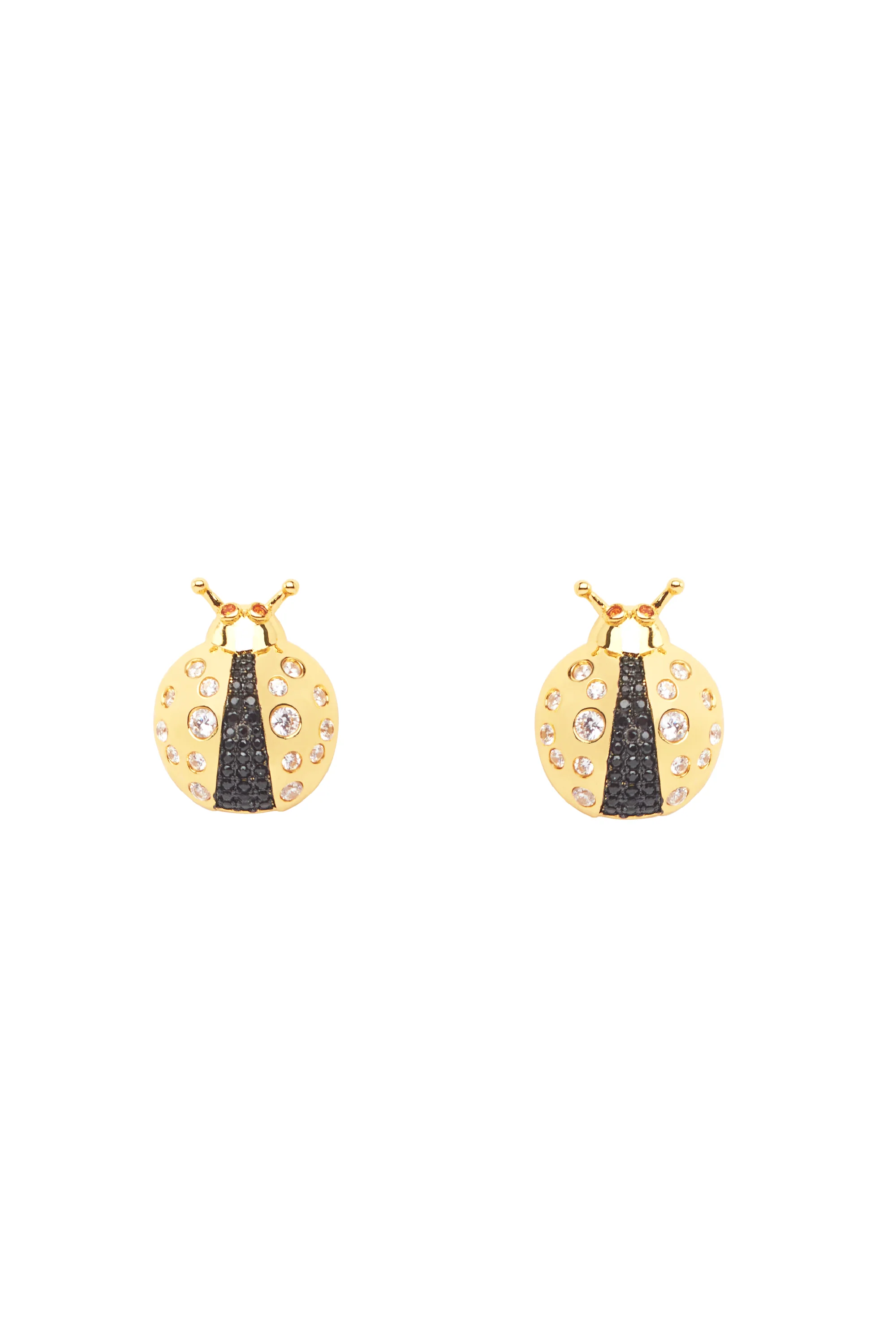 Gold Ladybug Earrings