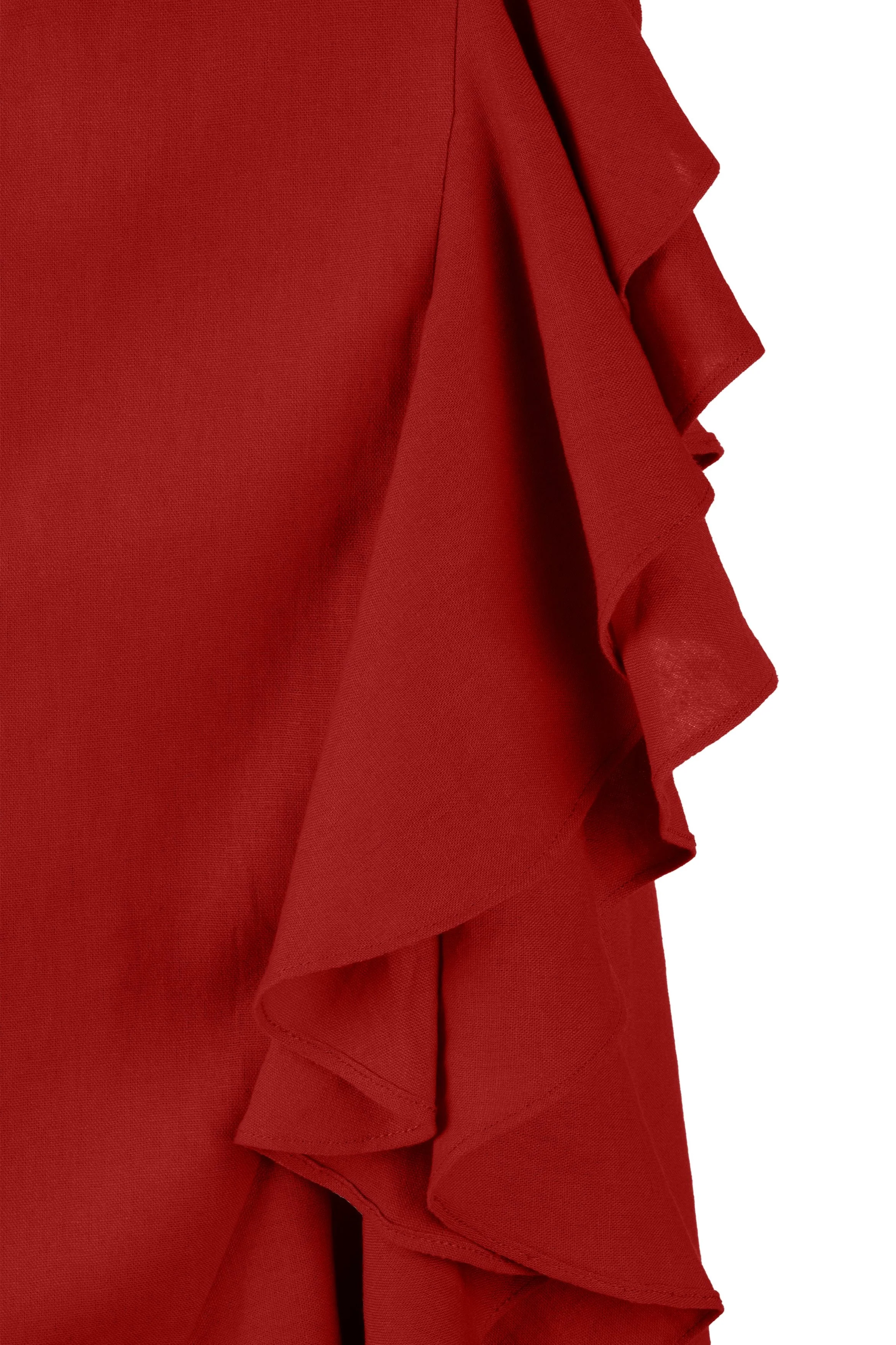 Golestan Ruffle Skirt - Deep Red - Image 5