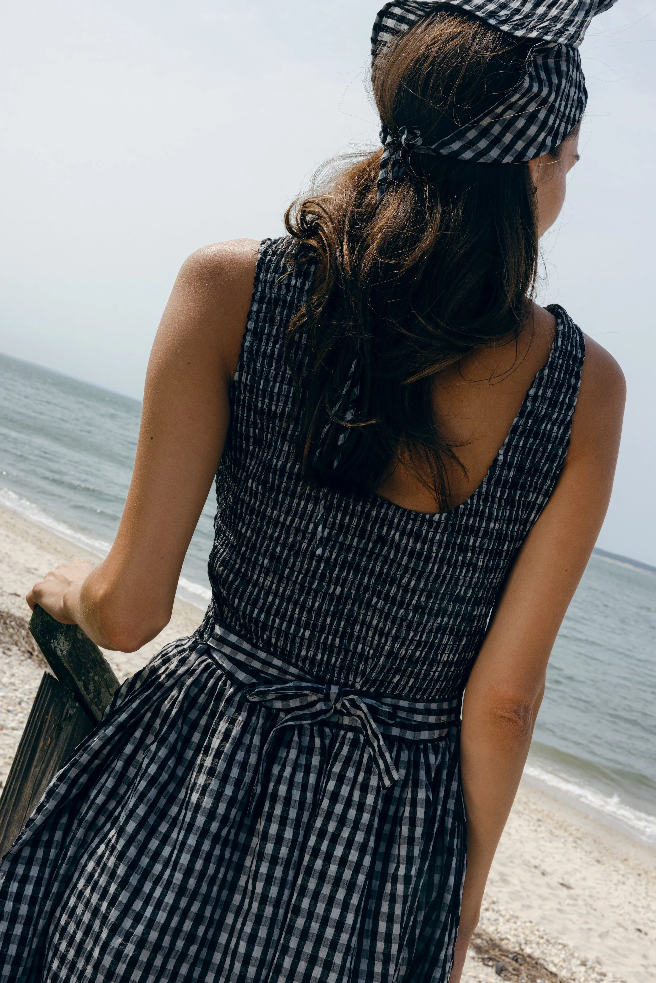 Hailey Dress Black and White Check - Image 3
