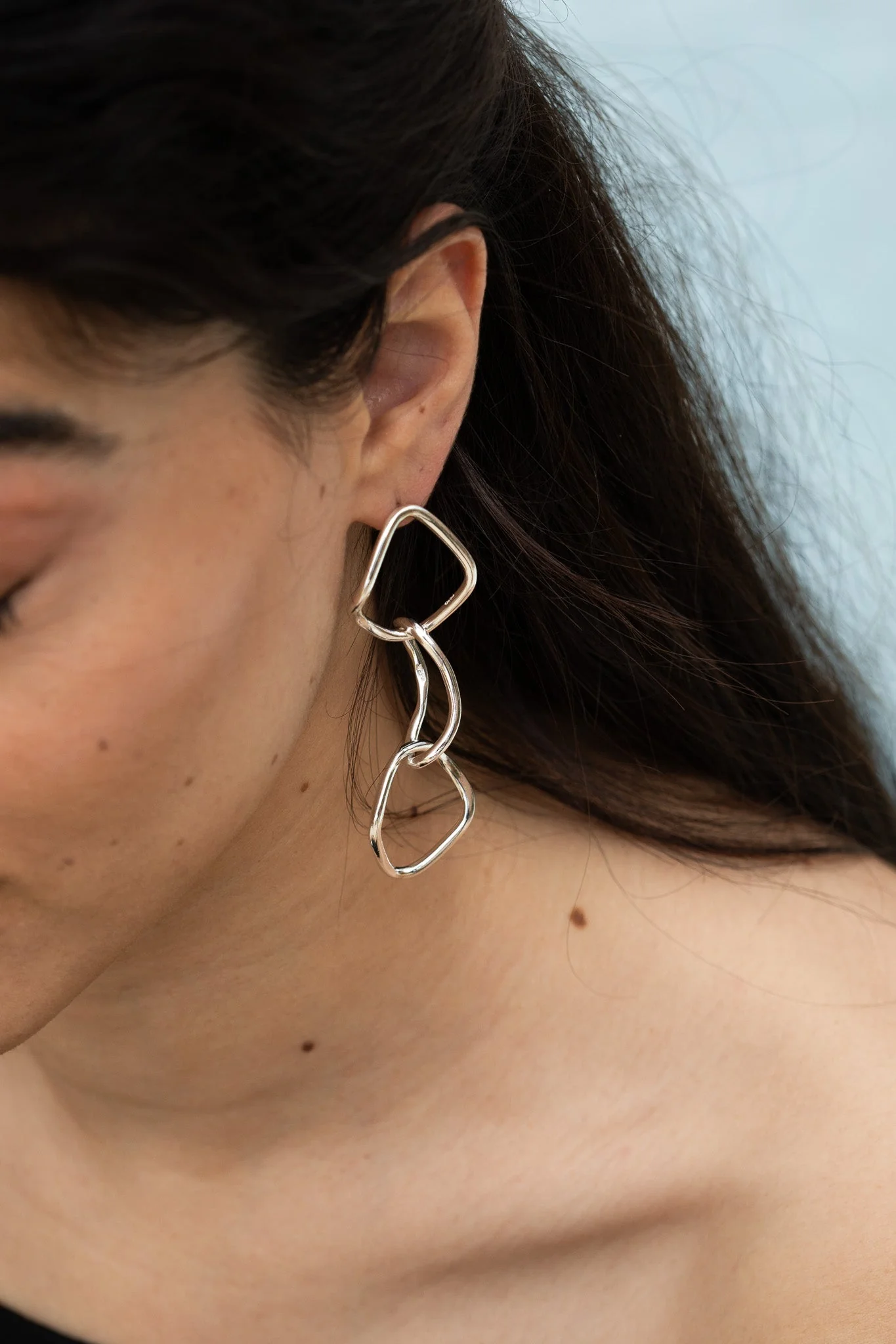 Hermes Earrings in Silver - Image 2