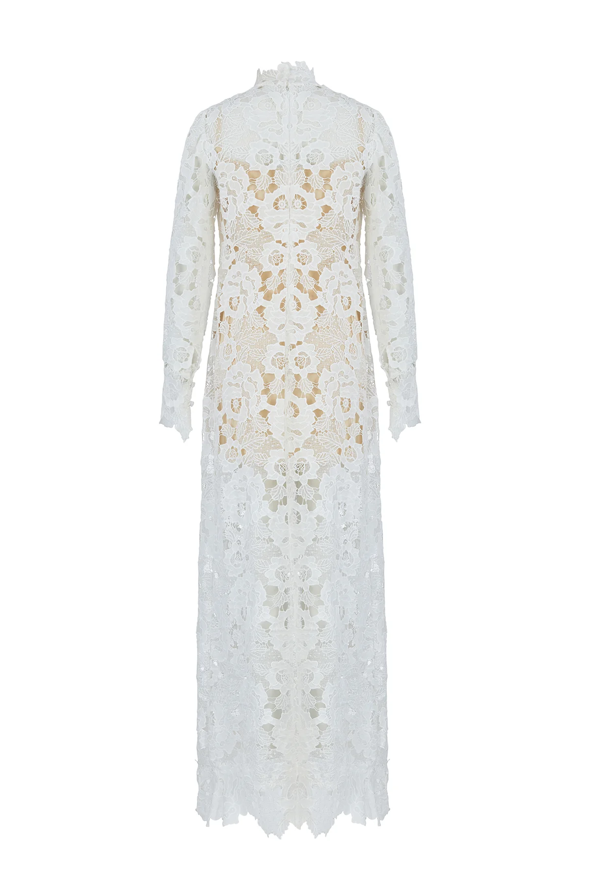 Holly Dress – Elegant White Lace Long-Sleeve Maxi Dress - Image 3