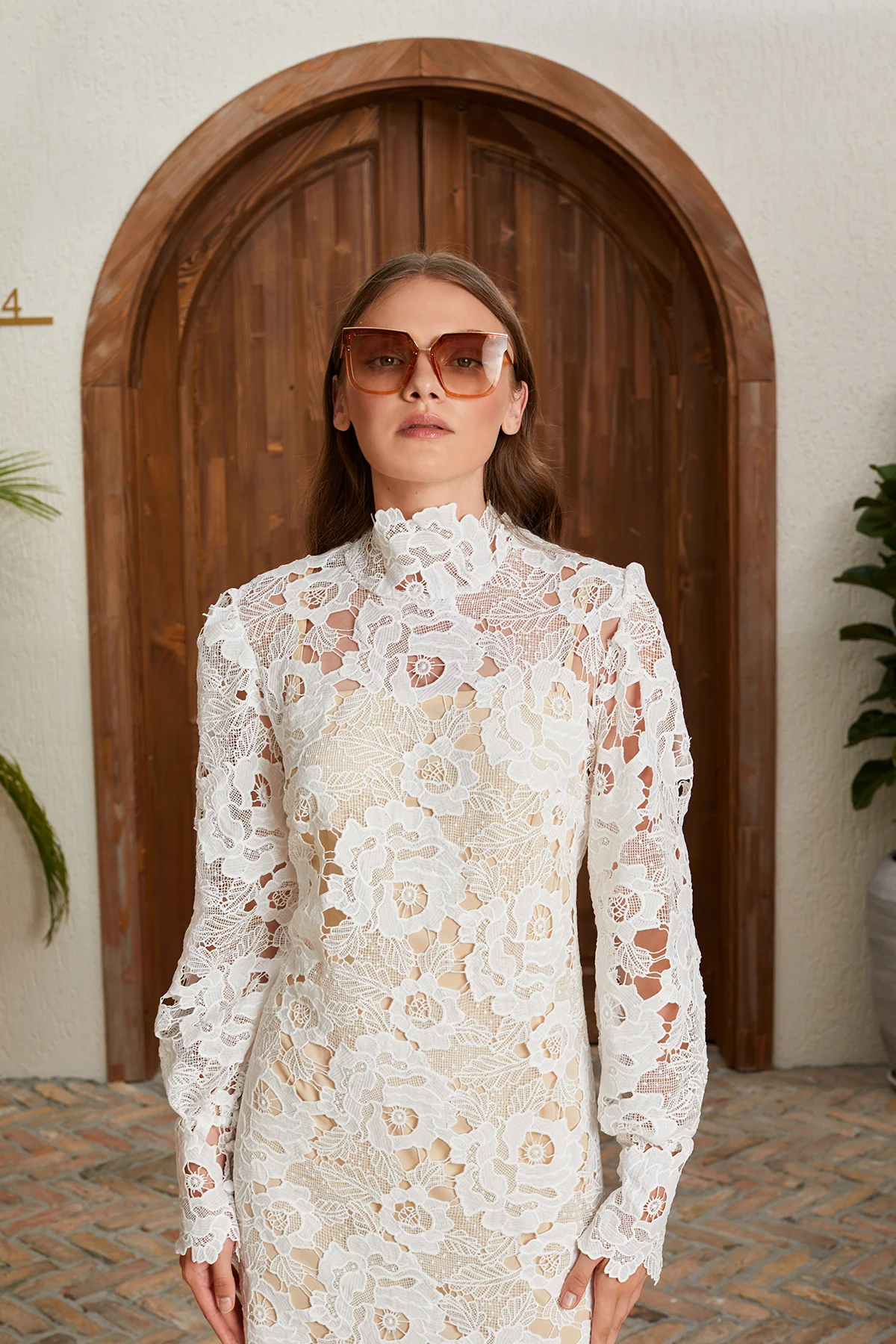 Holly Dress – Elegant White Lace Long-Sleeve Maxi Dress - Image 6
